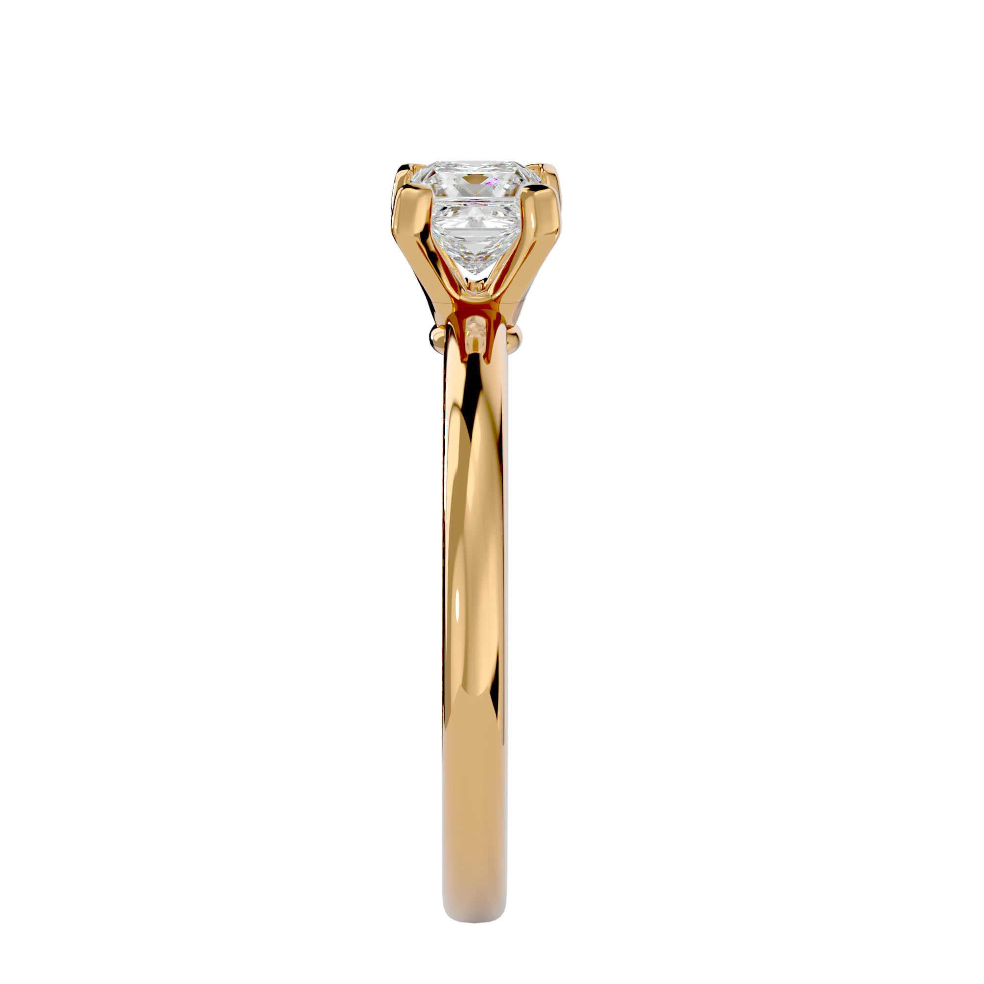 Solitaire ring model 3D print model_14
