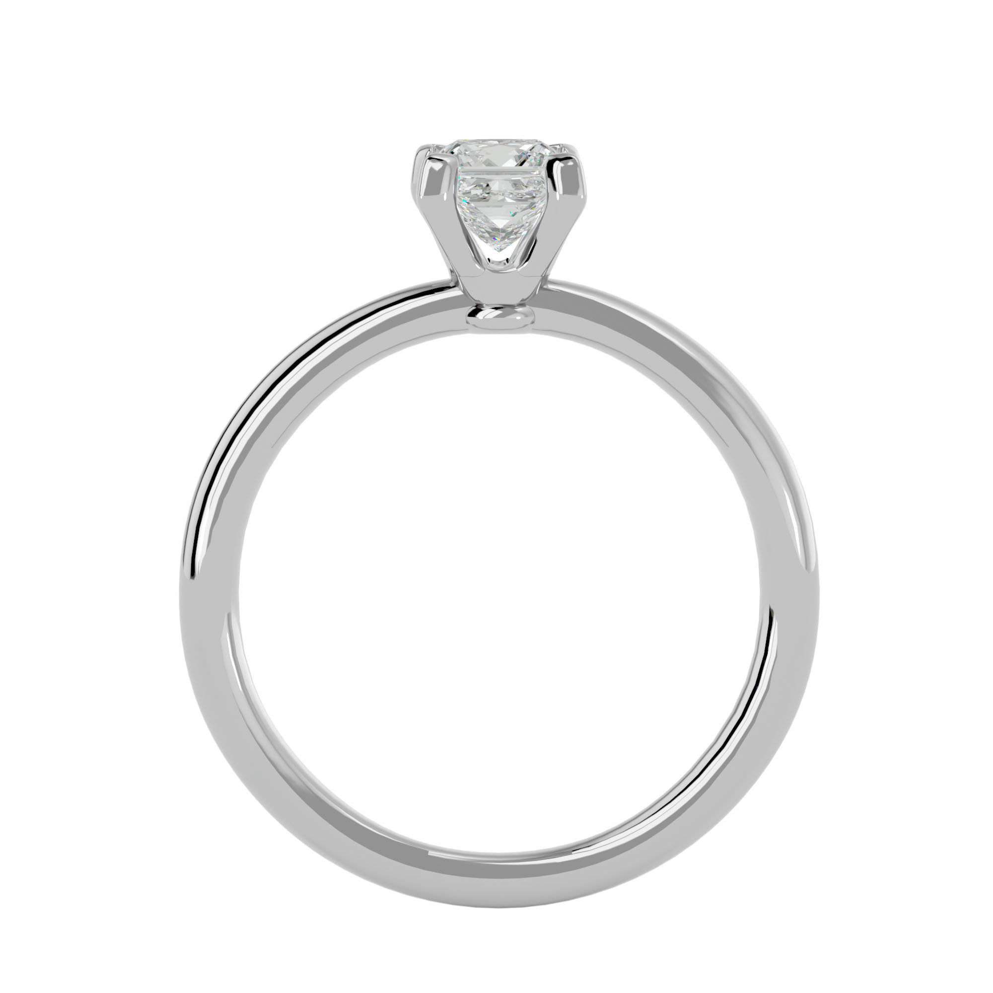 Solitaire ring model 3D print model_8