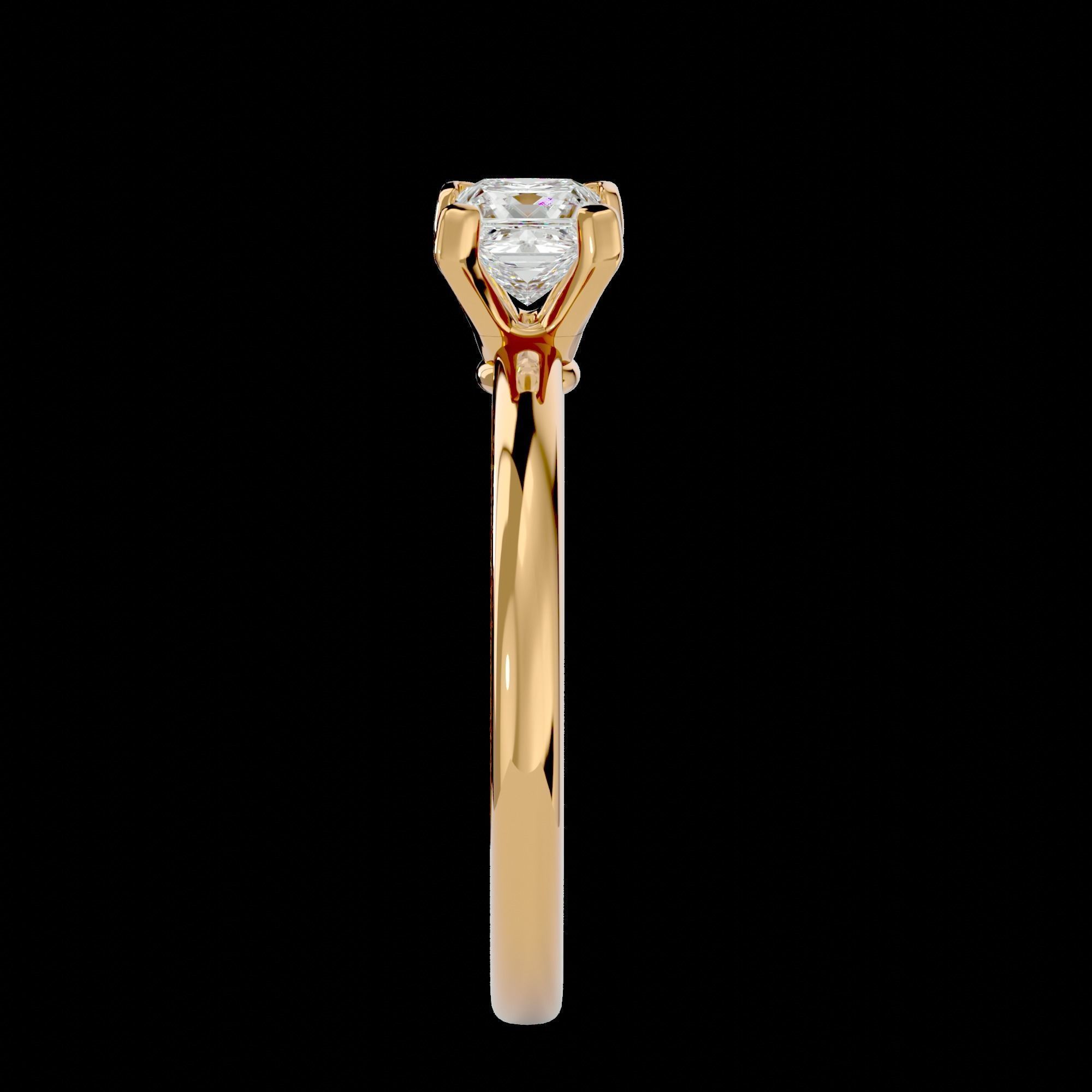 Solitaire ring model 3D print model_15