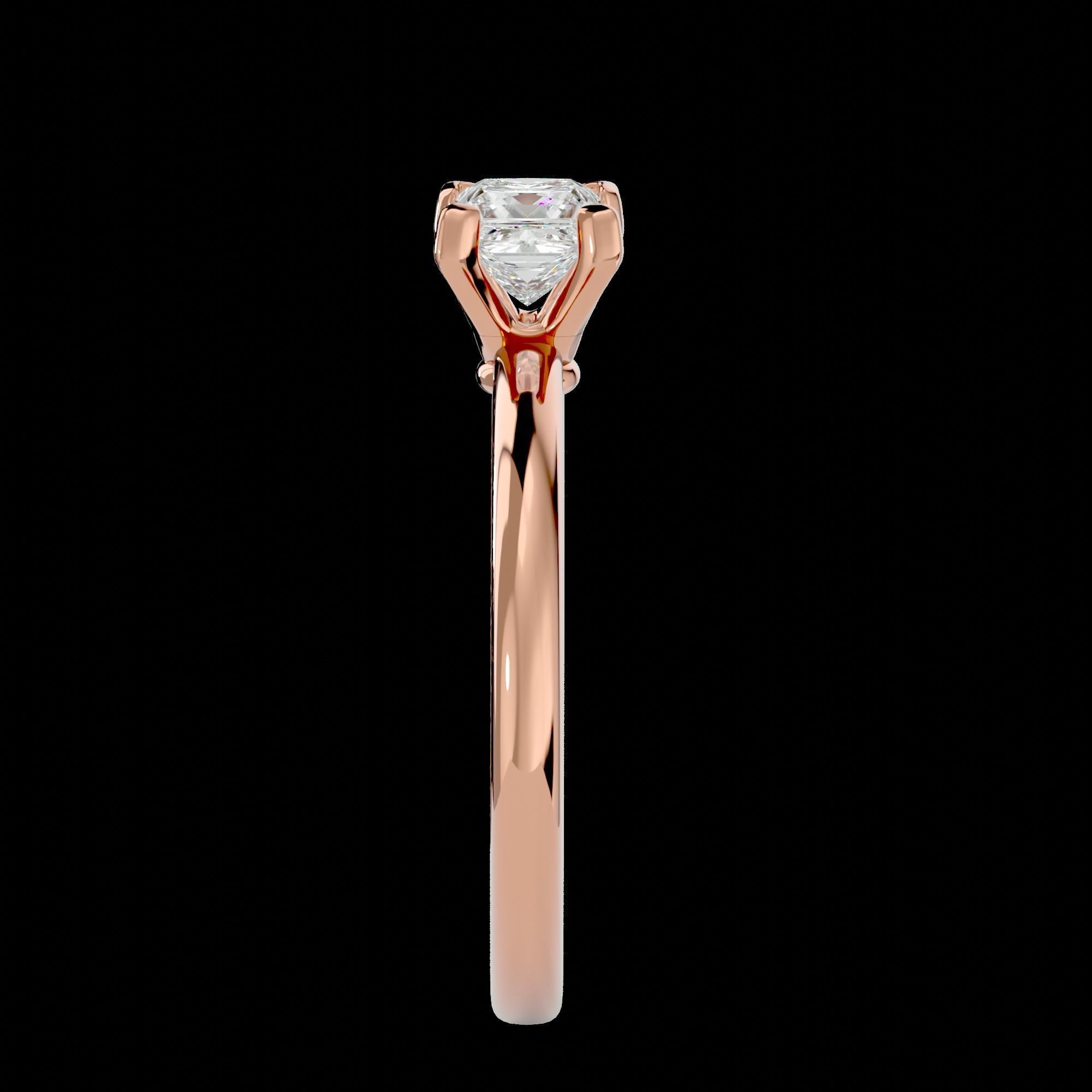 Solitaire ring model 3D print model_17