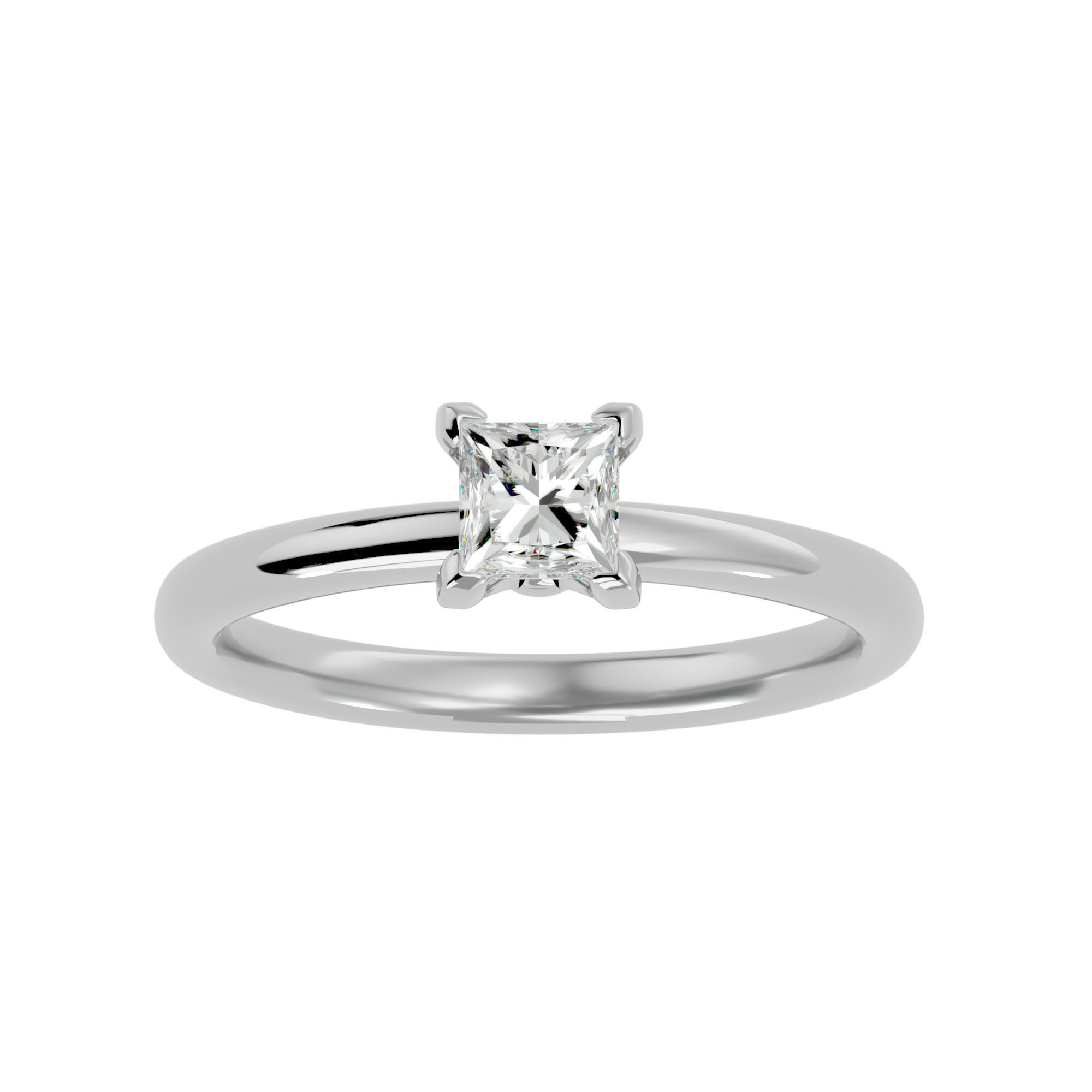 Solitaire ring model 3D print model_6