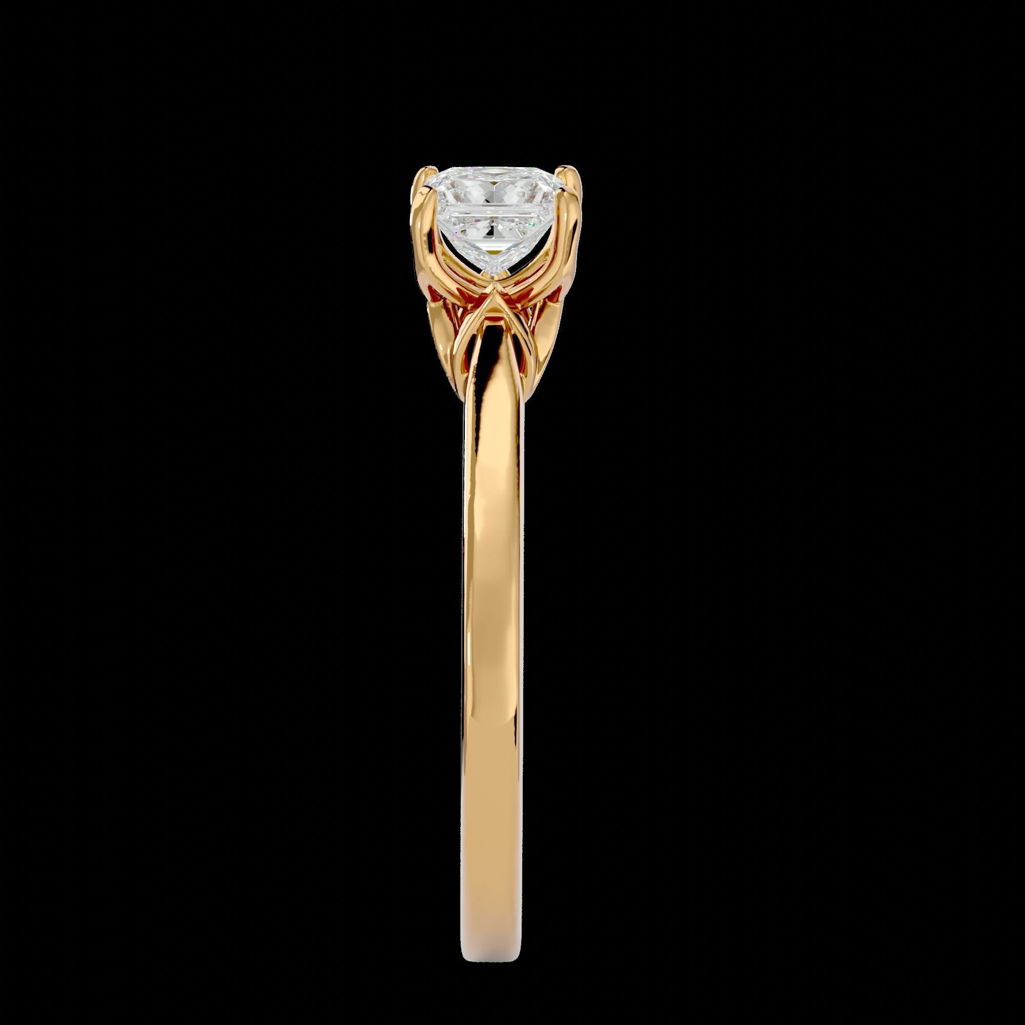 Solitaire ring model 3D print model_15