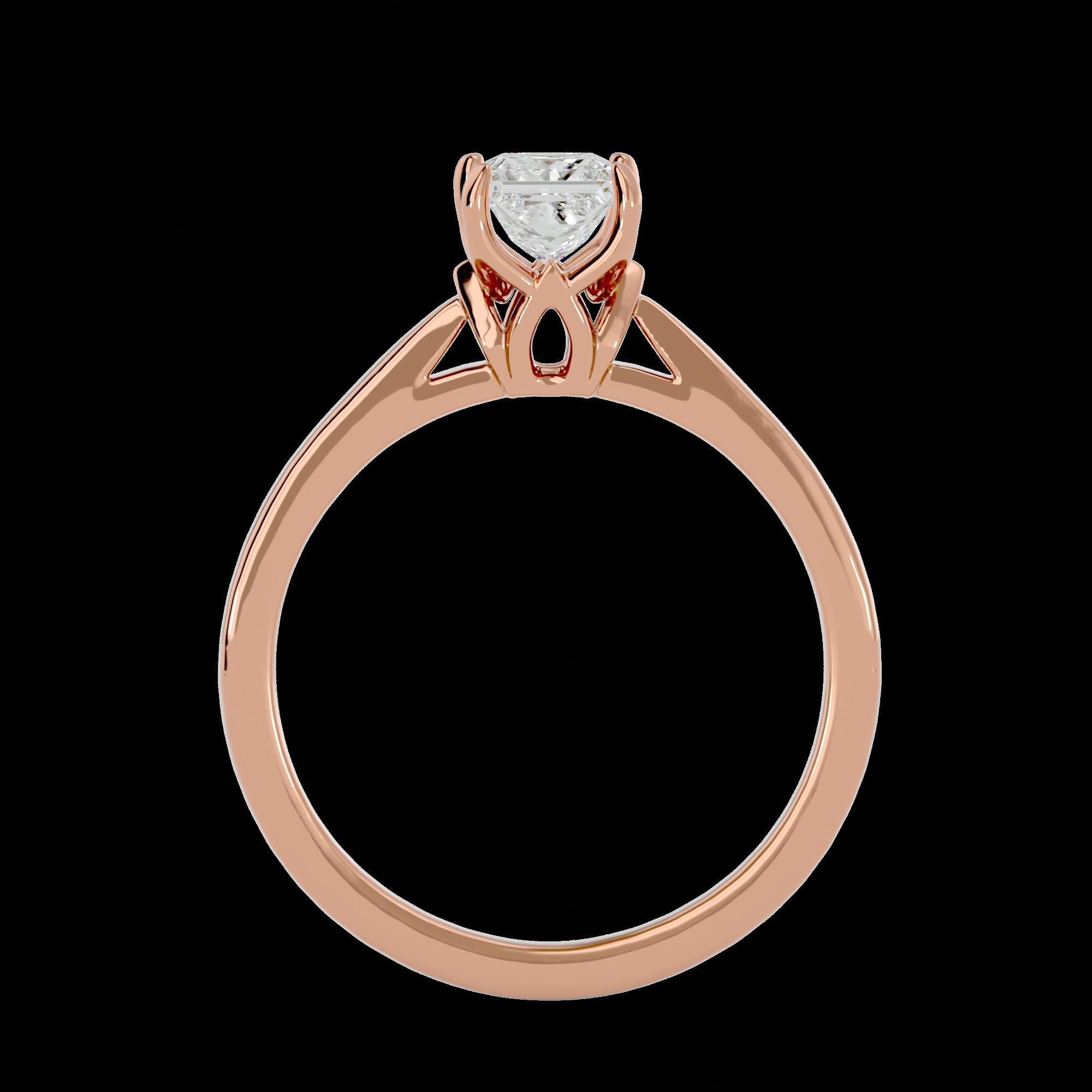 Solitaire ring model 3D print model_13