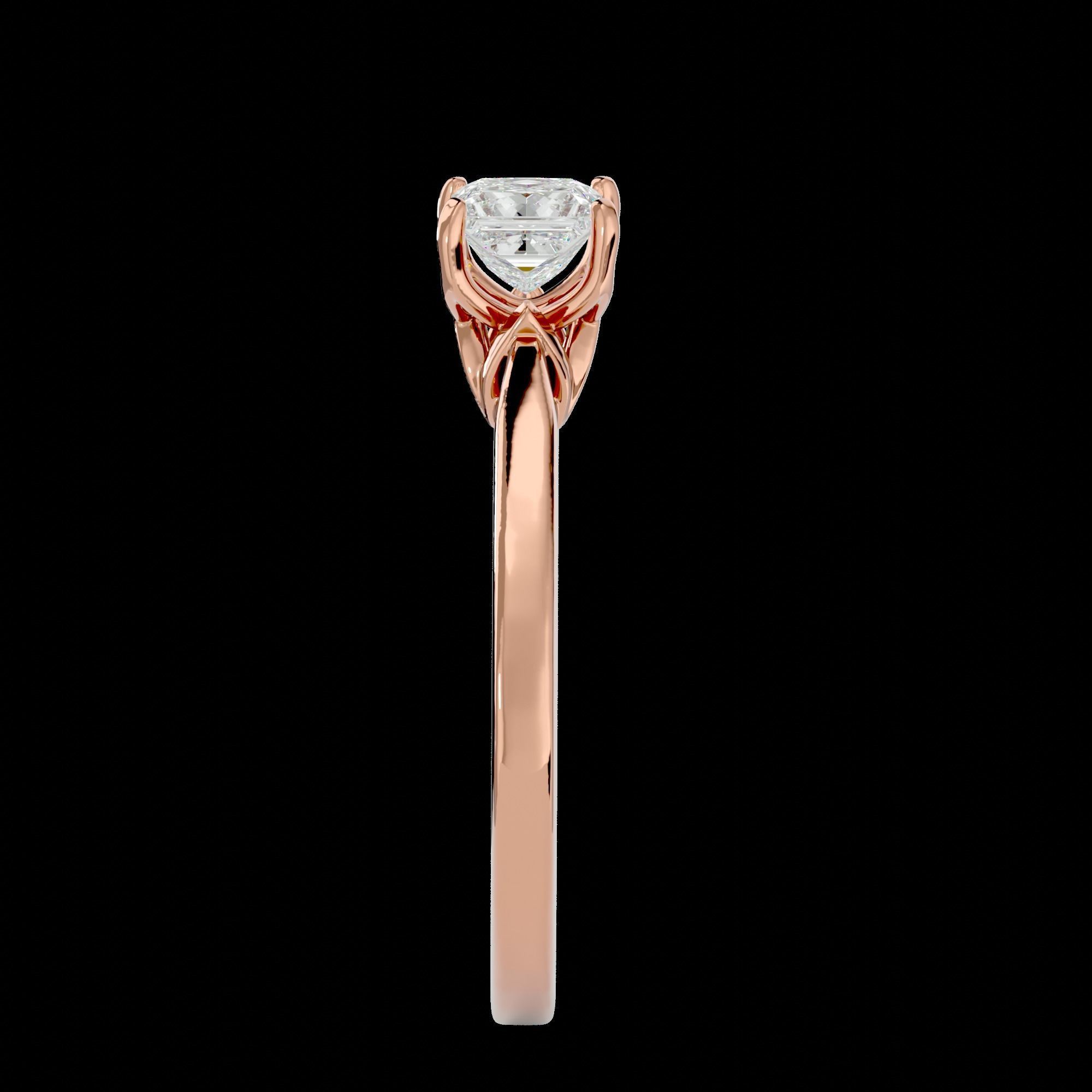 Solitaire ring model 3D print model_17