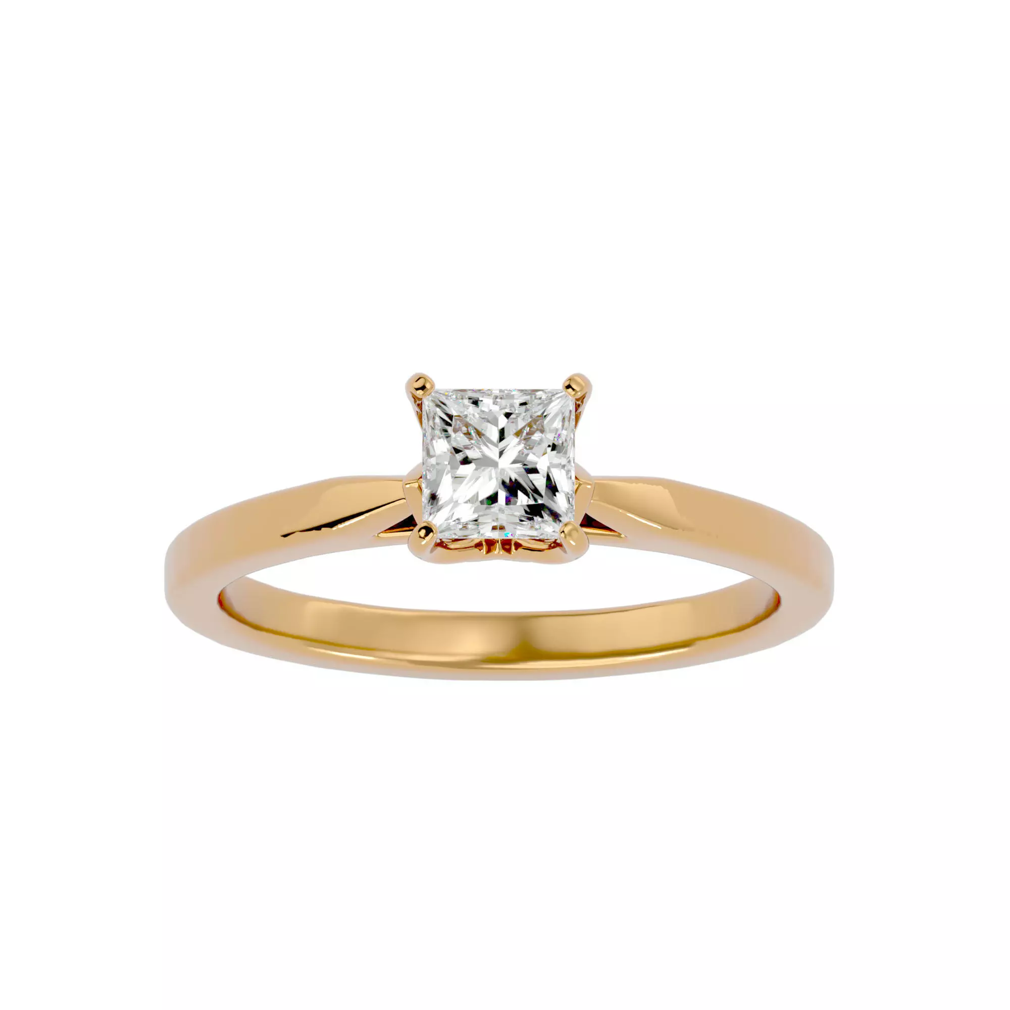 Solitaire ring model 3D print model_0