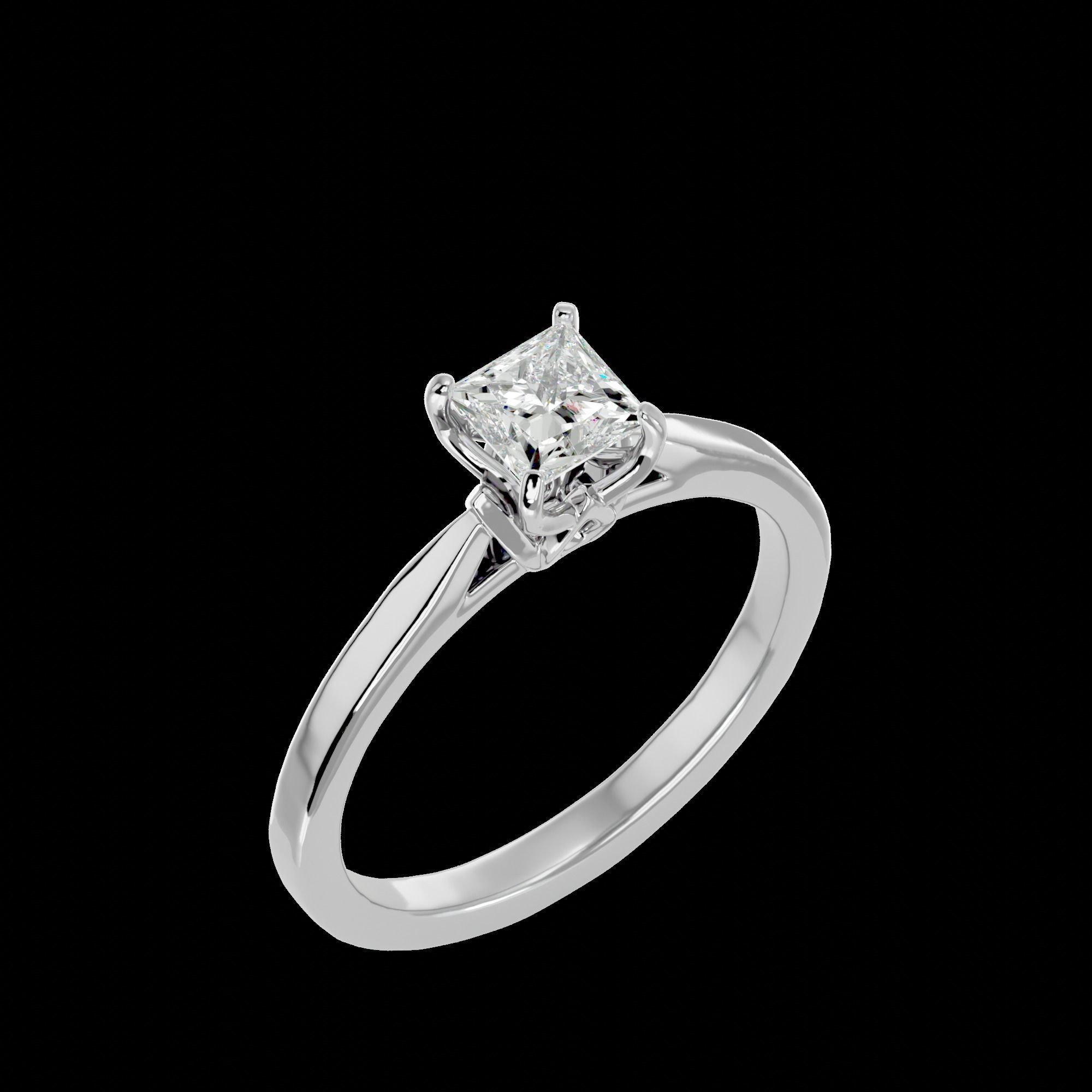 Solitaire ring model 3D print model_21