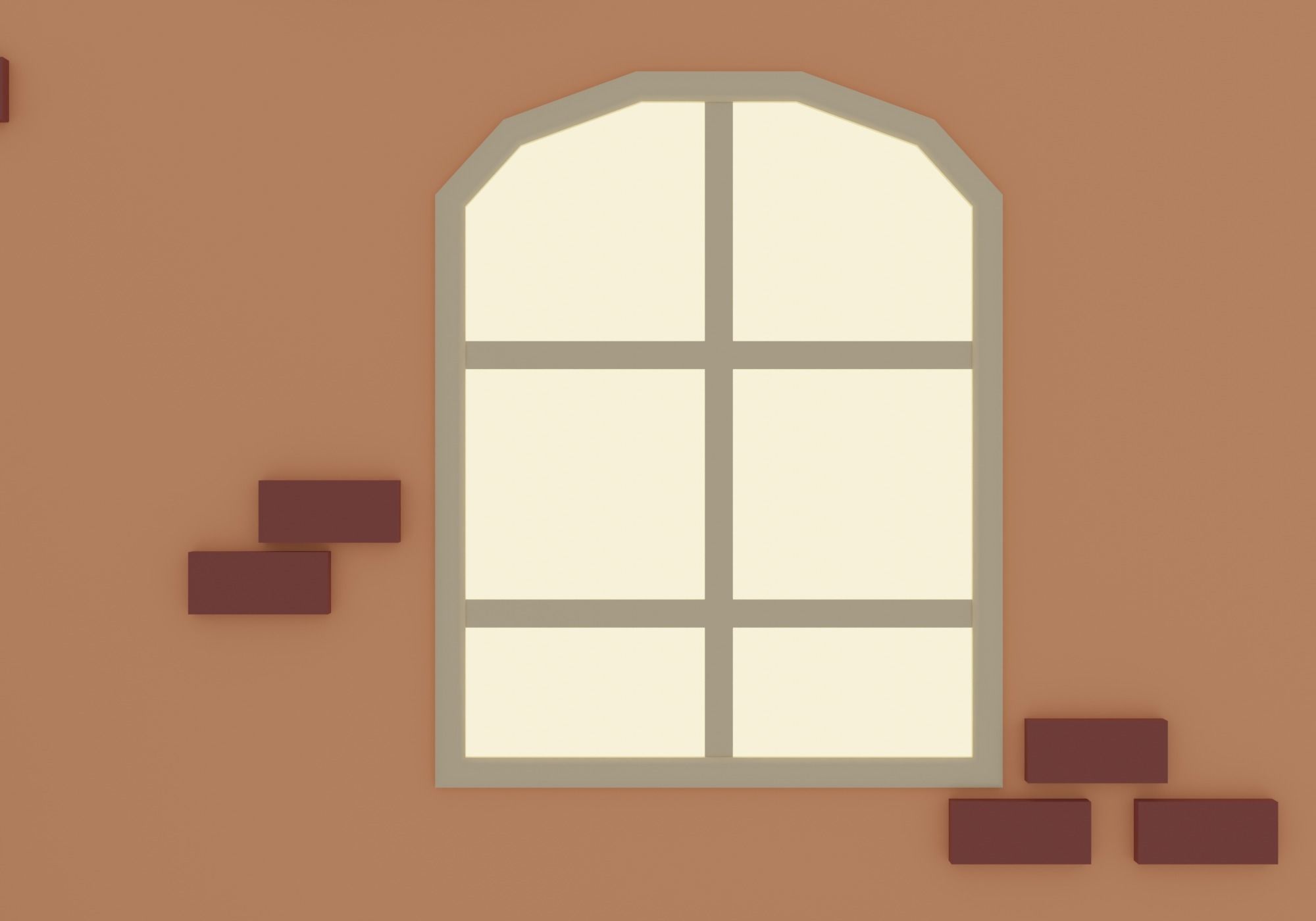 Pizzeria pizza shop with tables and chairs Low-poly 3D model_13