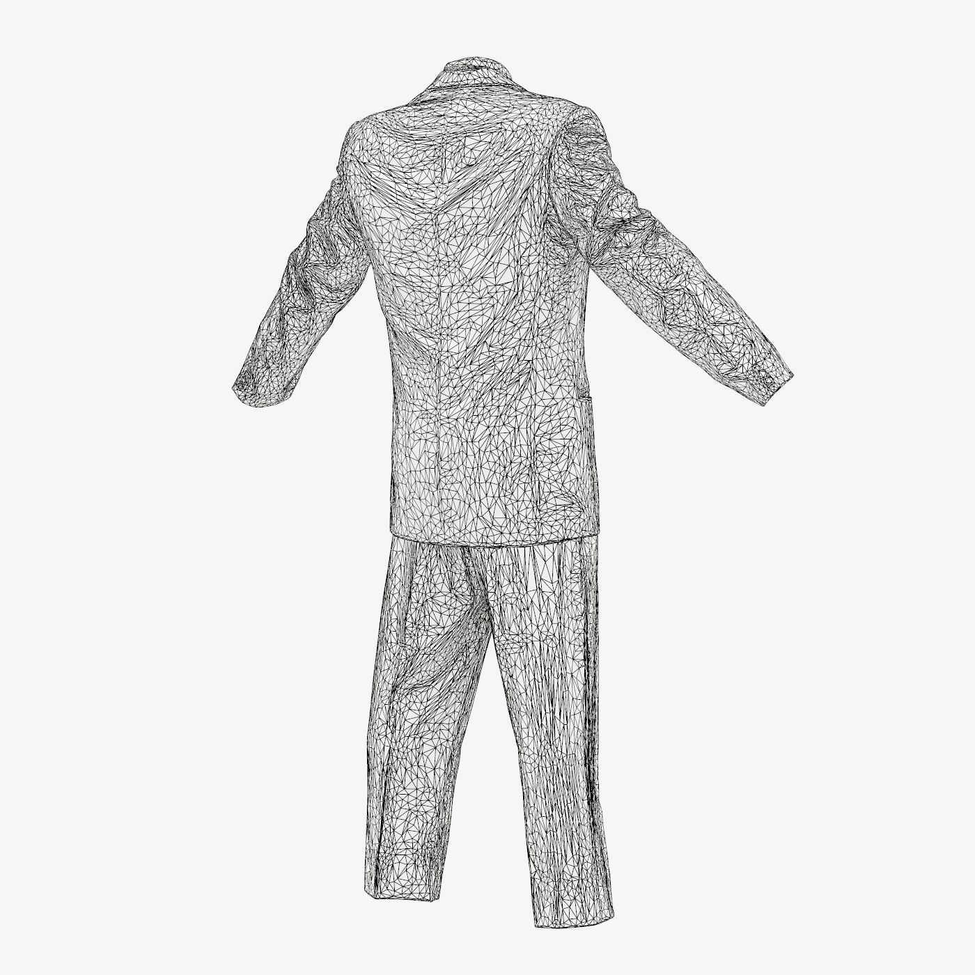 Suit E Full Closed Low-poly 3D model_15