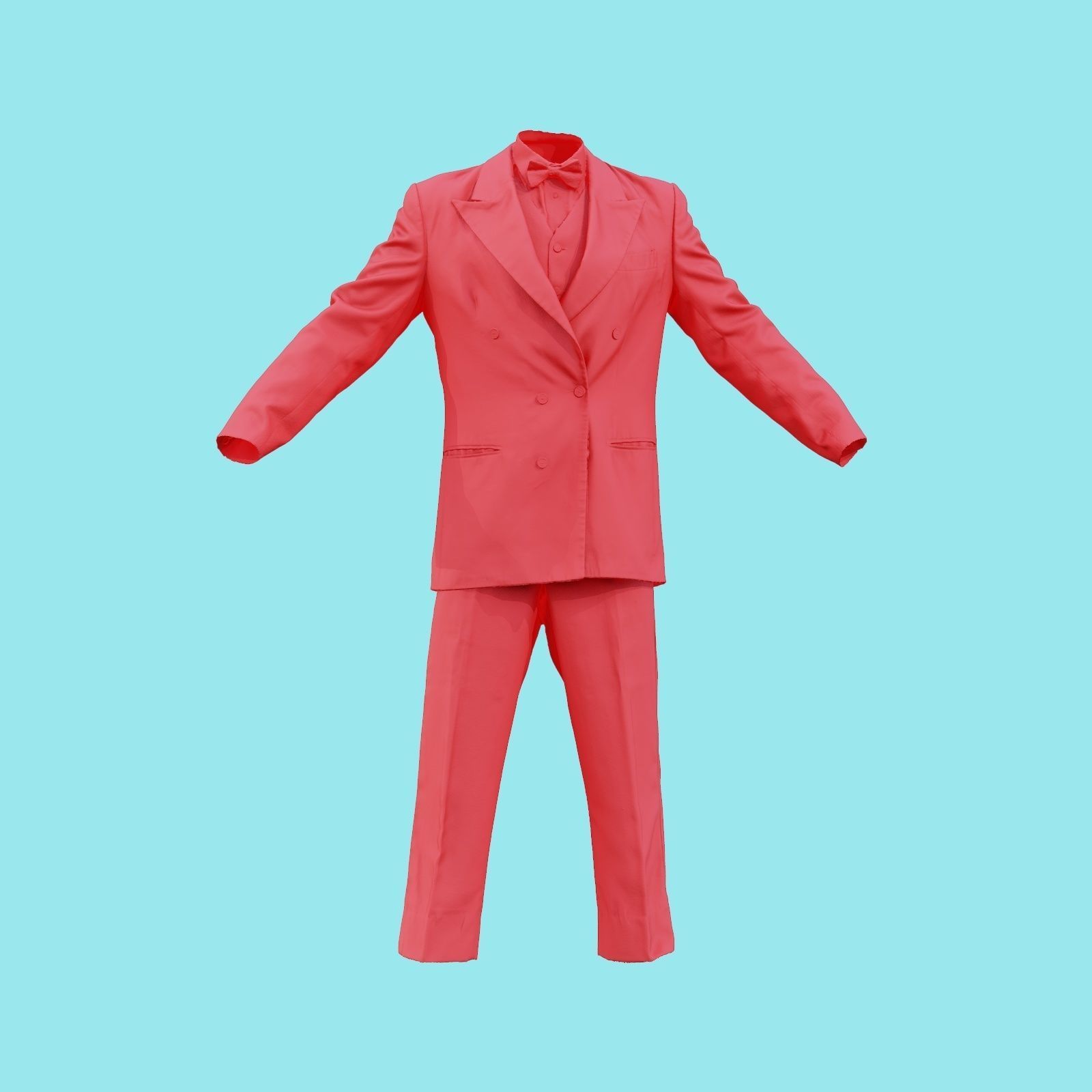 Suit E Full Closed Low-poly 3D model_18