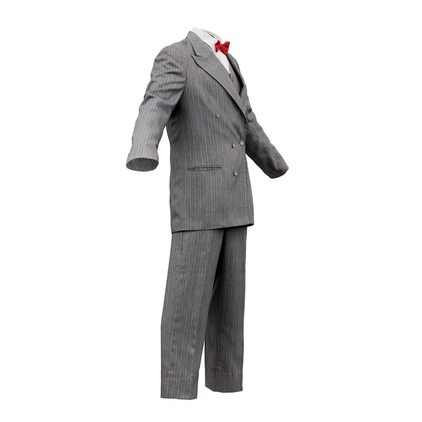 Suit E Full Closed Low-poly 3D model_4
