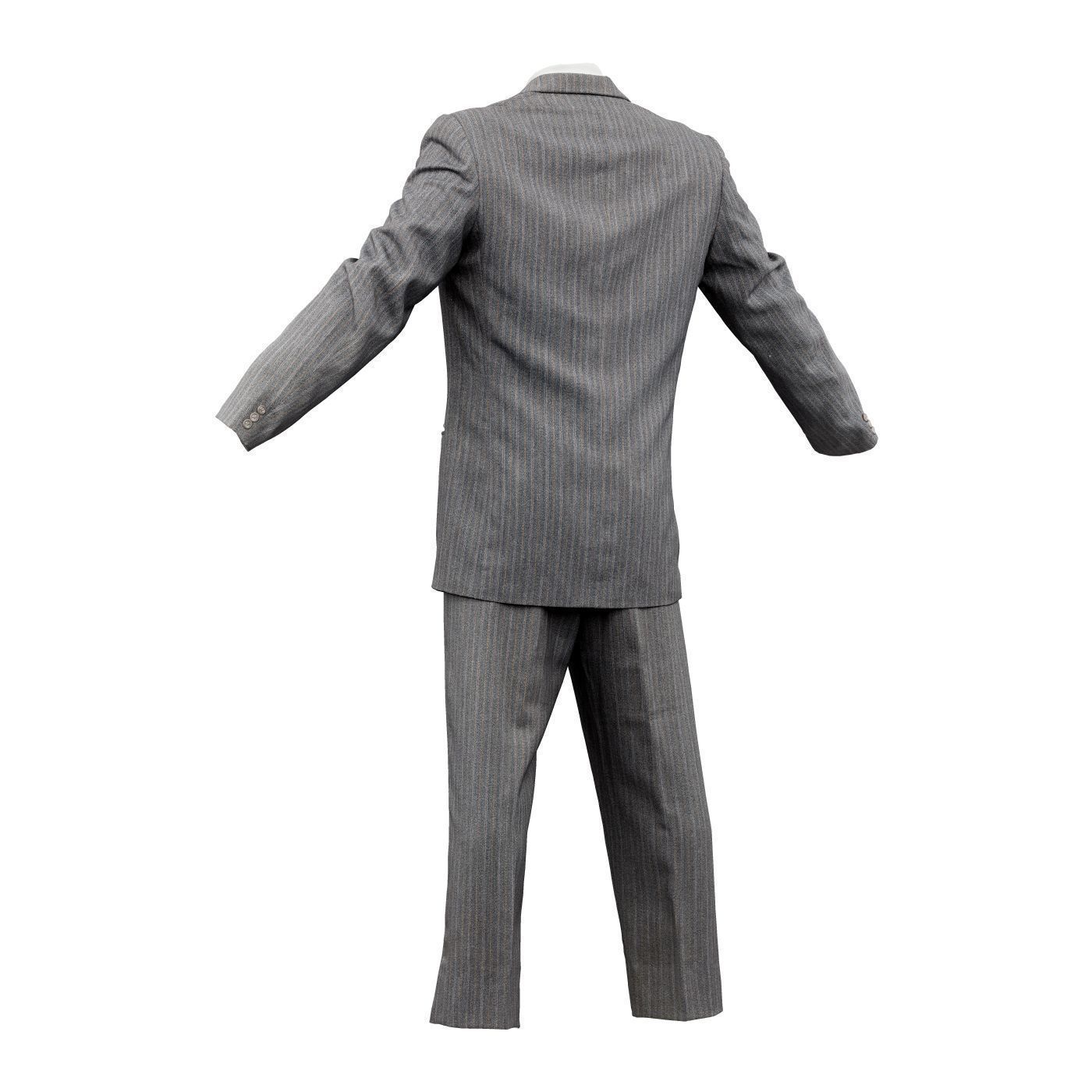 Suit E Full Closed Low-poly 3D model_9
