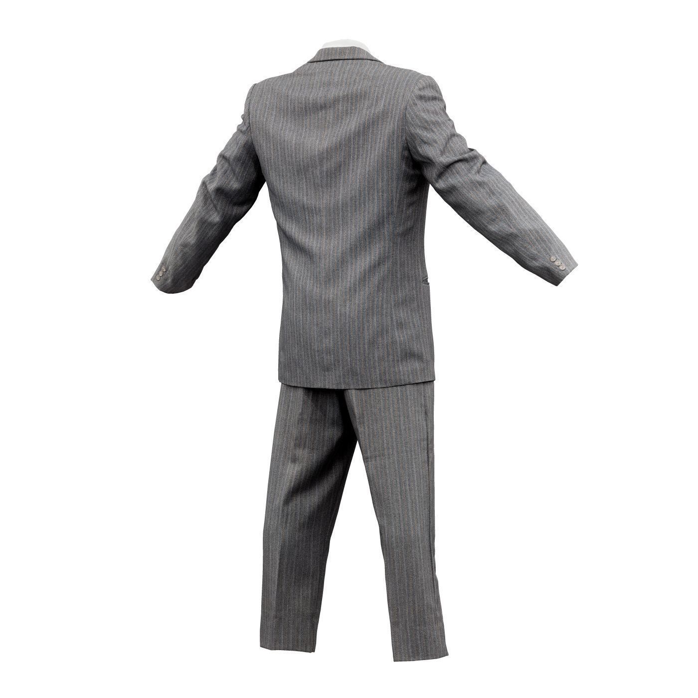 Suit E Full Closed Low-poly 3D model_7