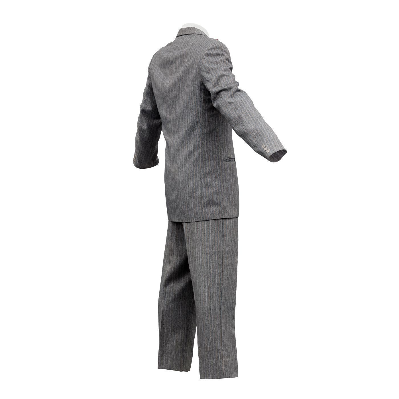 Suit E Full Closed Low-poly 3D model_6