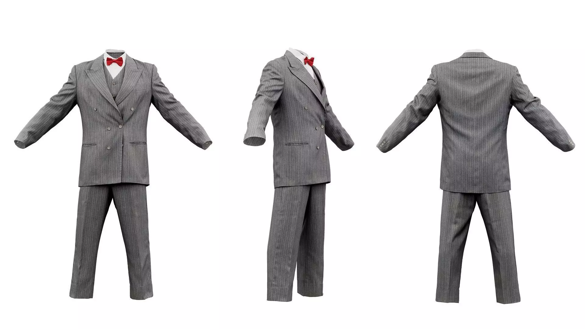 Suit E Full Closed Low-poly 3D model_0