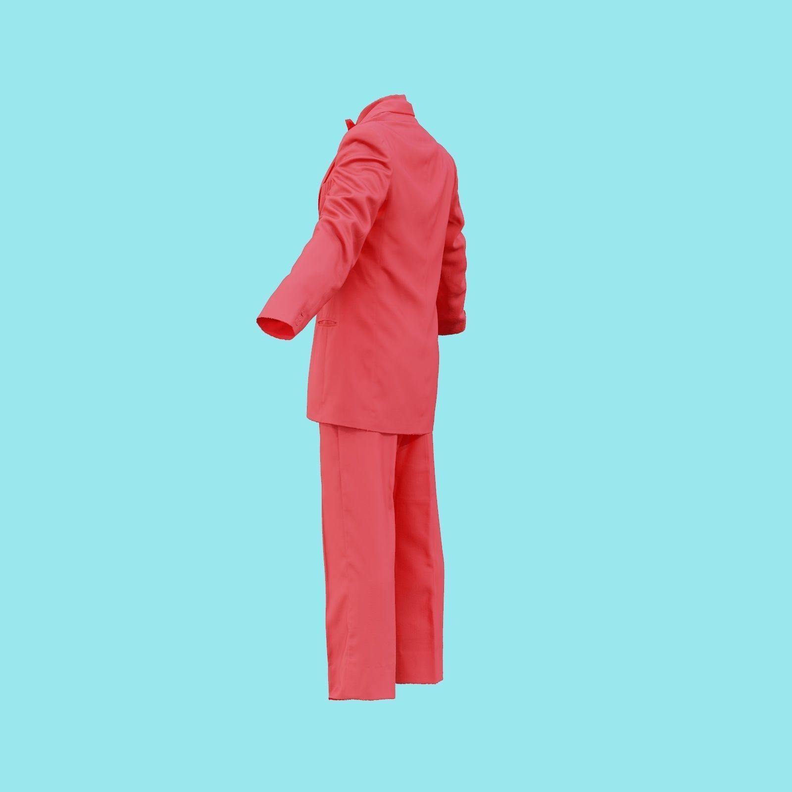 Suit E Full Closed Low-poly 3D model_22