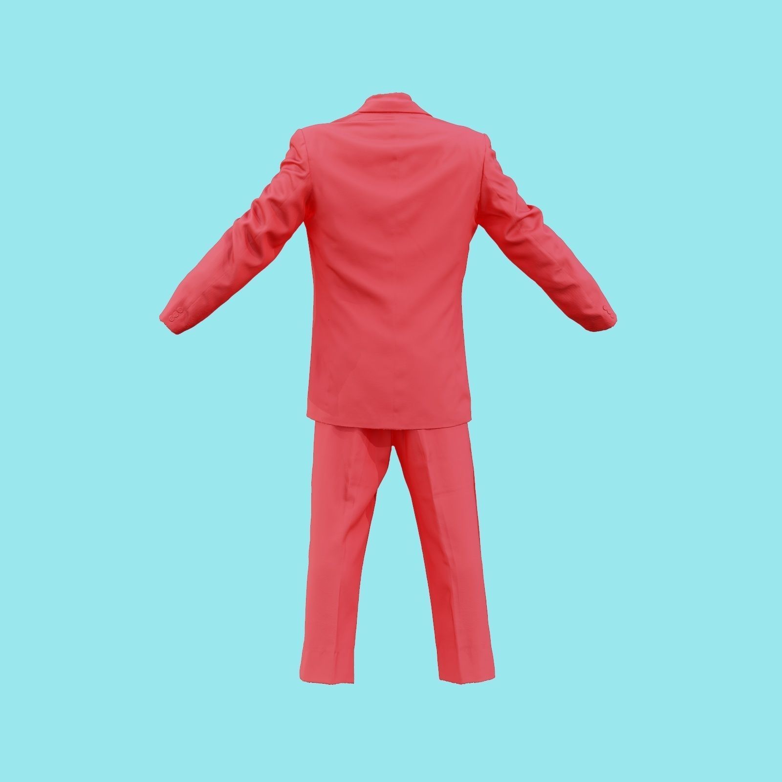 Suit E Full Closed Low-poly 3D model_21