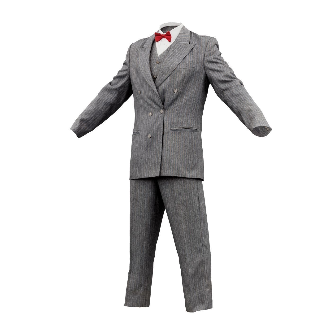 Suit E Full Closed Low-poly 3D model_13