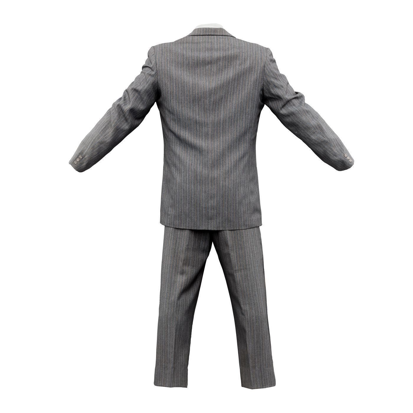Suit E Full Closed Low-poly 3D model_8
