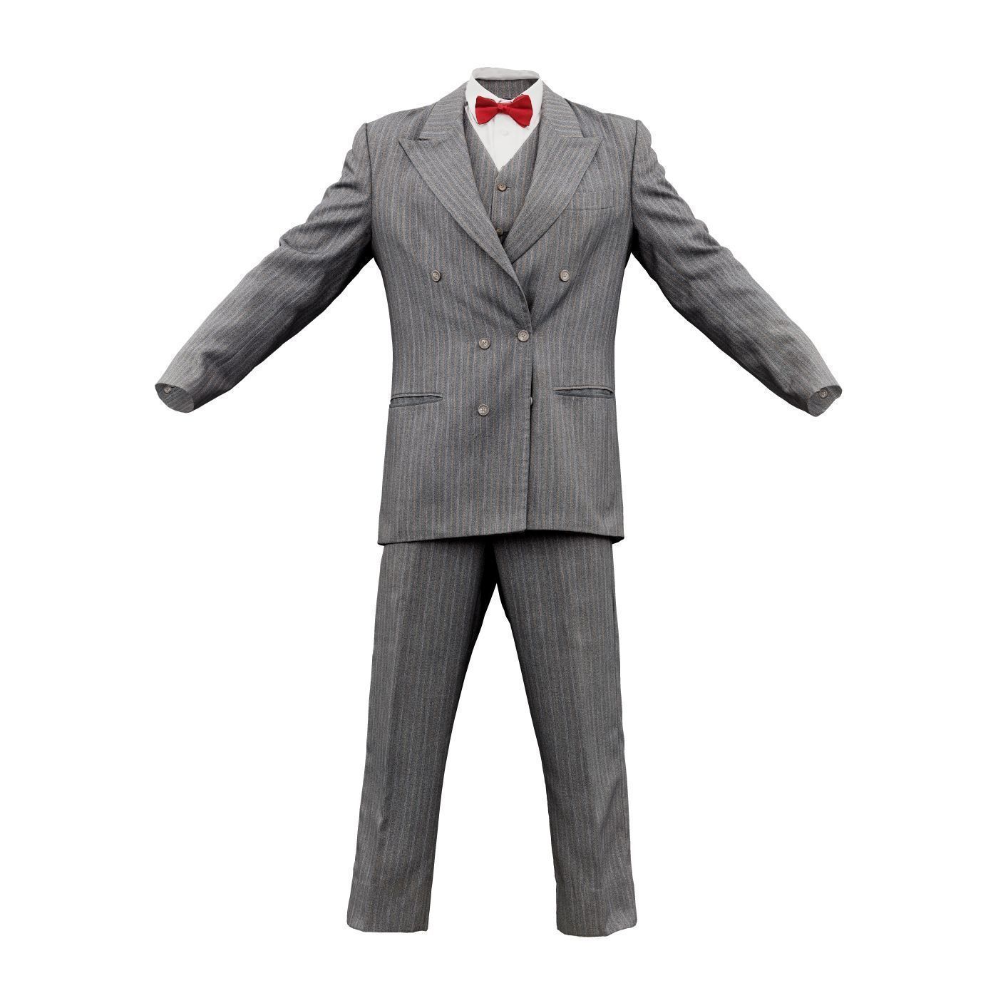 Suit E Full Closed Low-poly 3D model_2