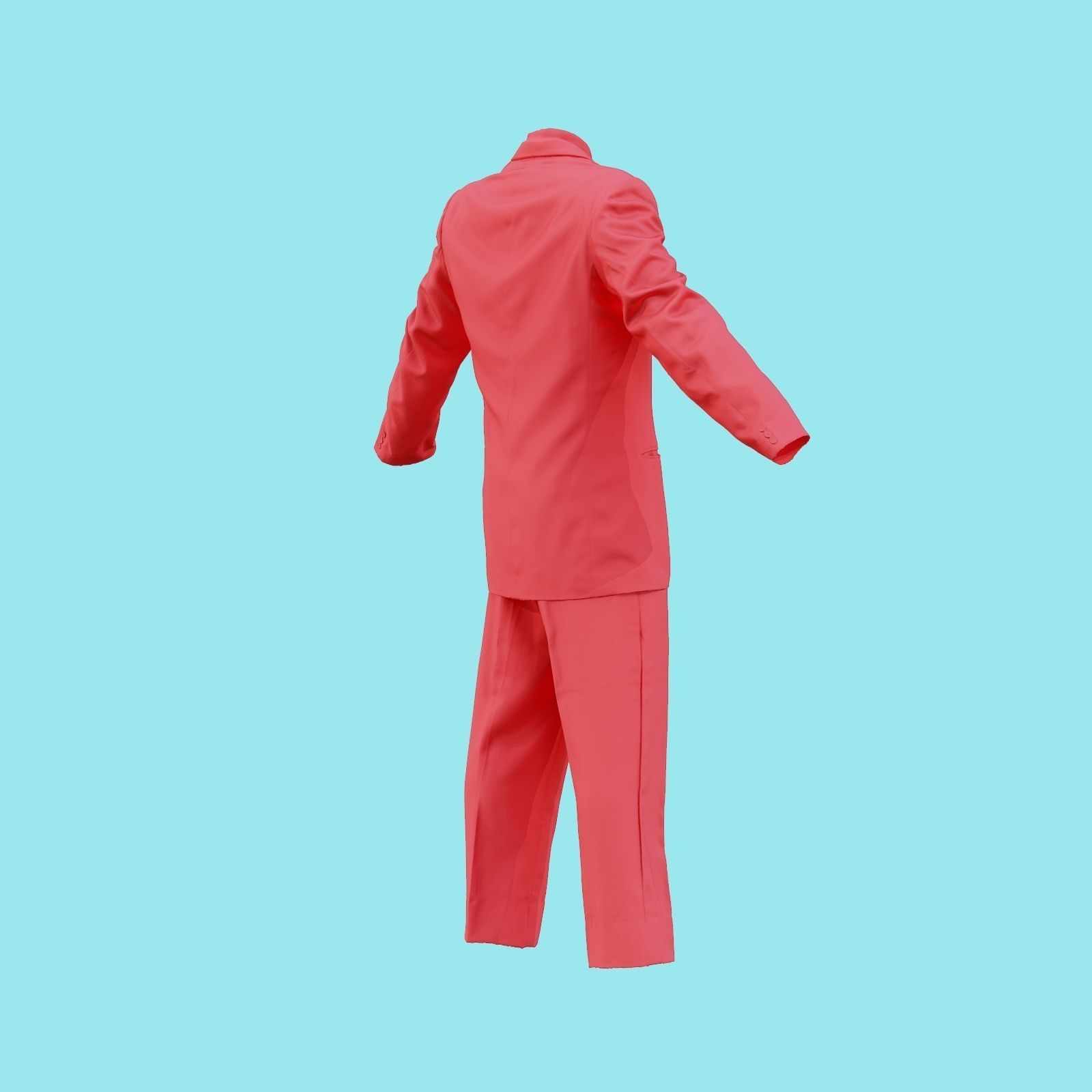 Suit E Full Closed Low-poly 3D model_20