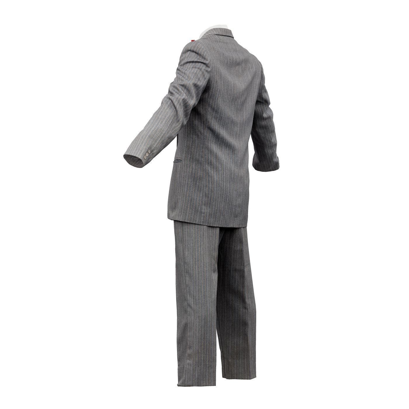 Suit E Full Closed Low-poly 3D model_10