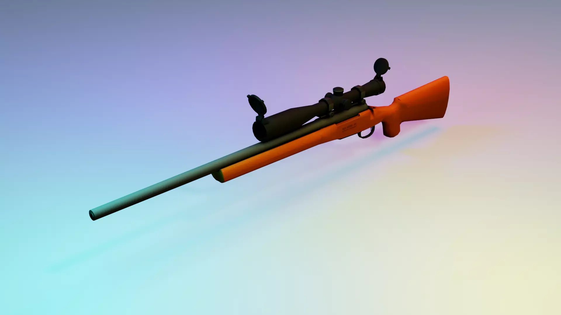 REAL WEAPONS AND SCOPES  Low-poly 3D model_0