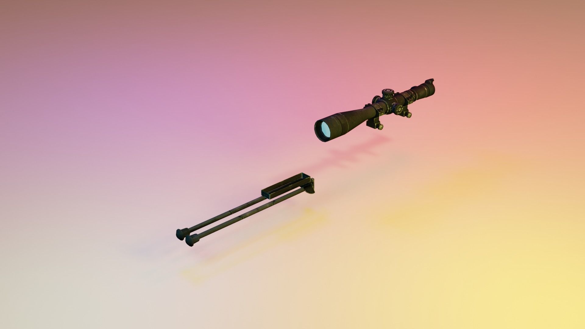 REAL WEAPONS AND SCOPES  Low-poly 3D model_18