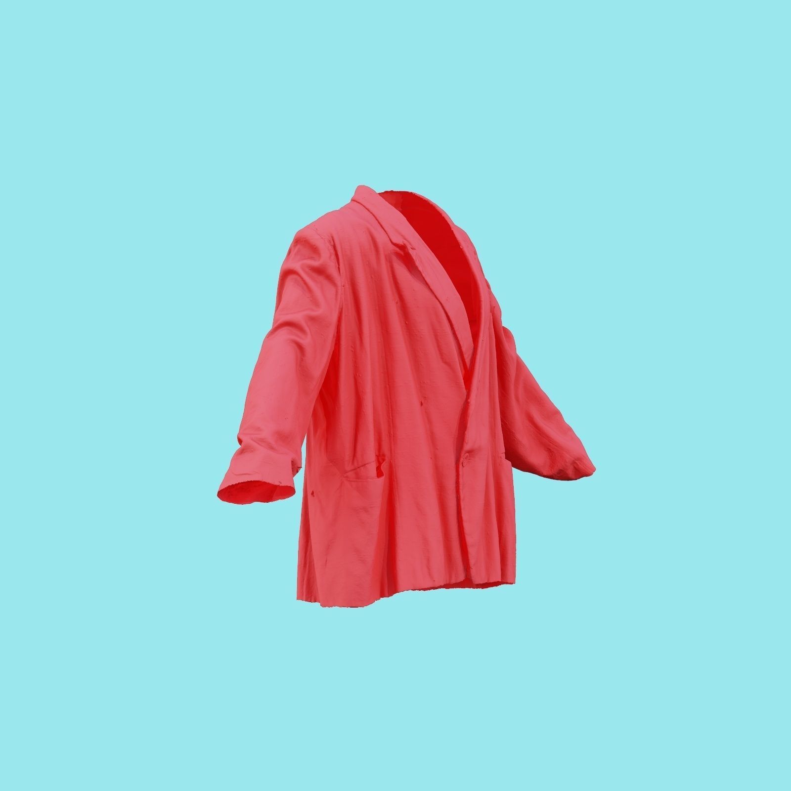 Suit D Vest Low-poly 3D model_19