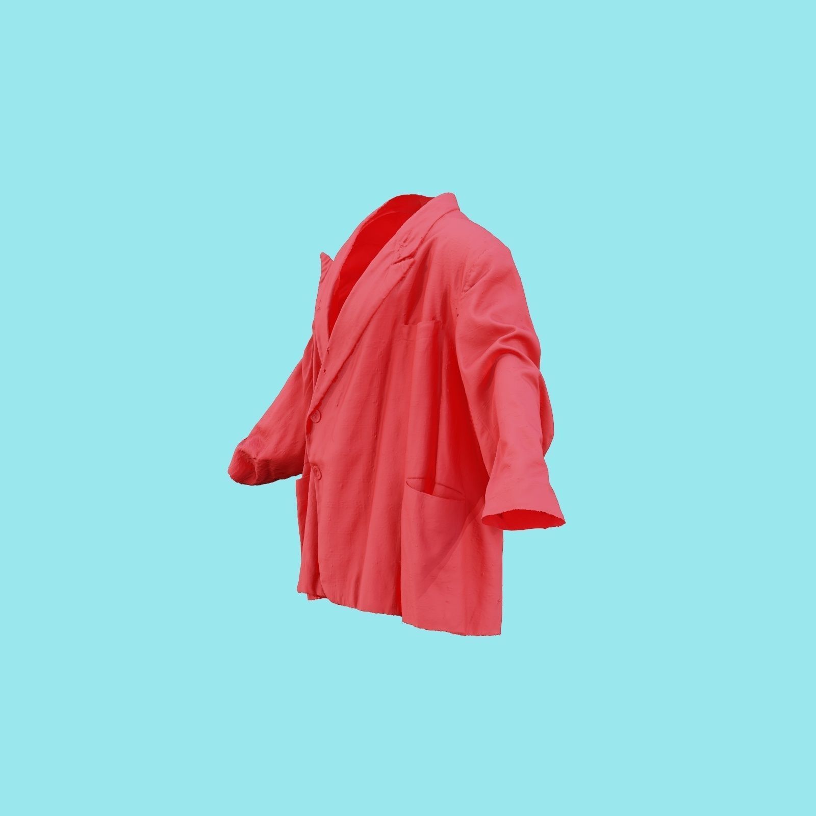 Suit D Vest Low-poly 3D model_23