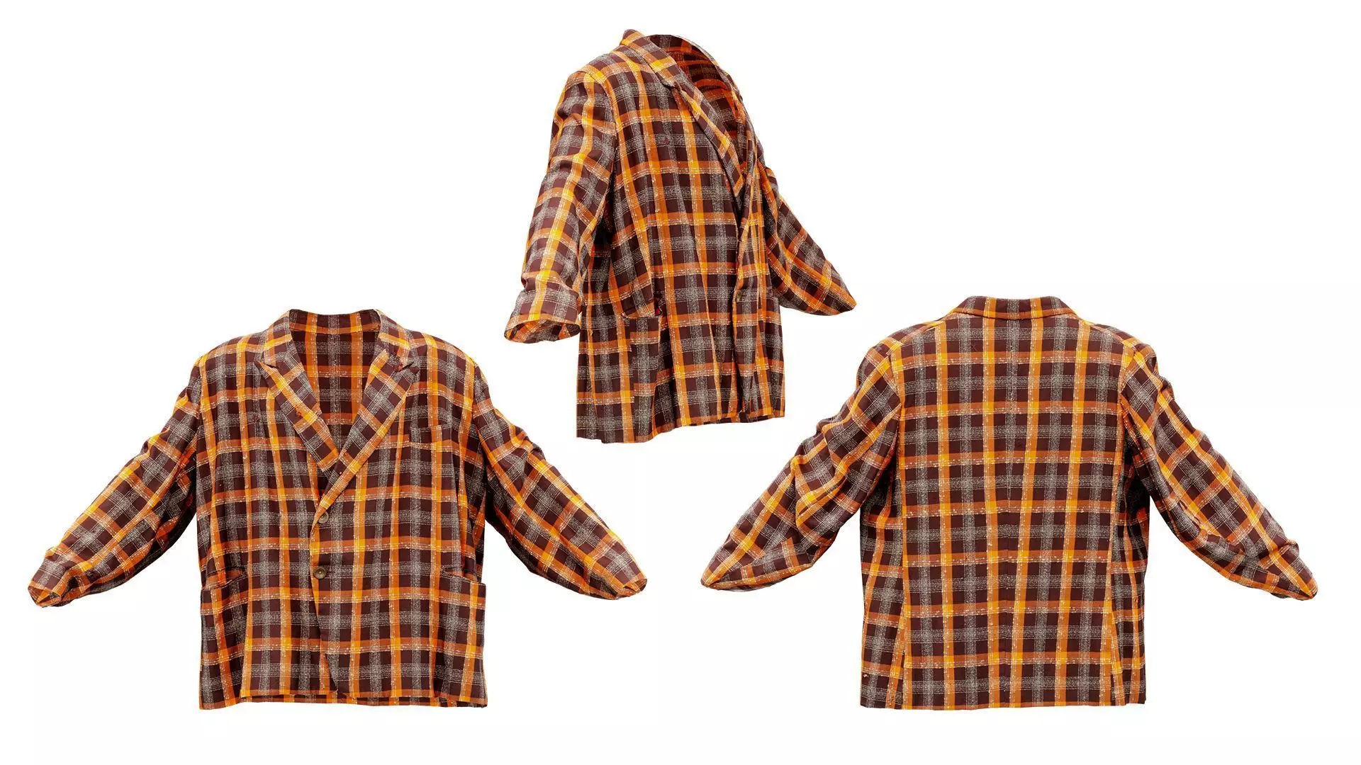 Suit D Vest Low-poly 3D model_0