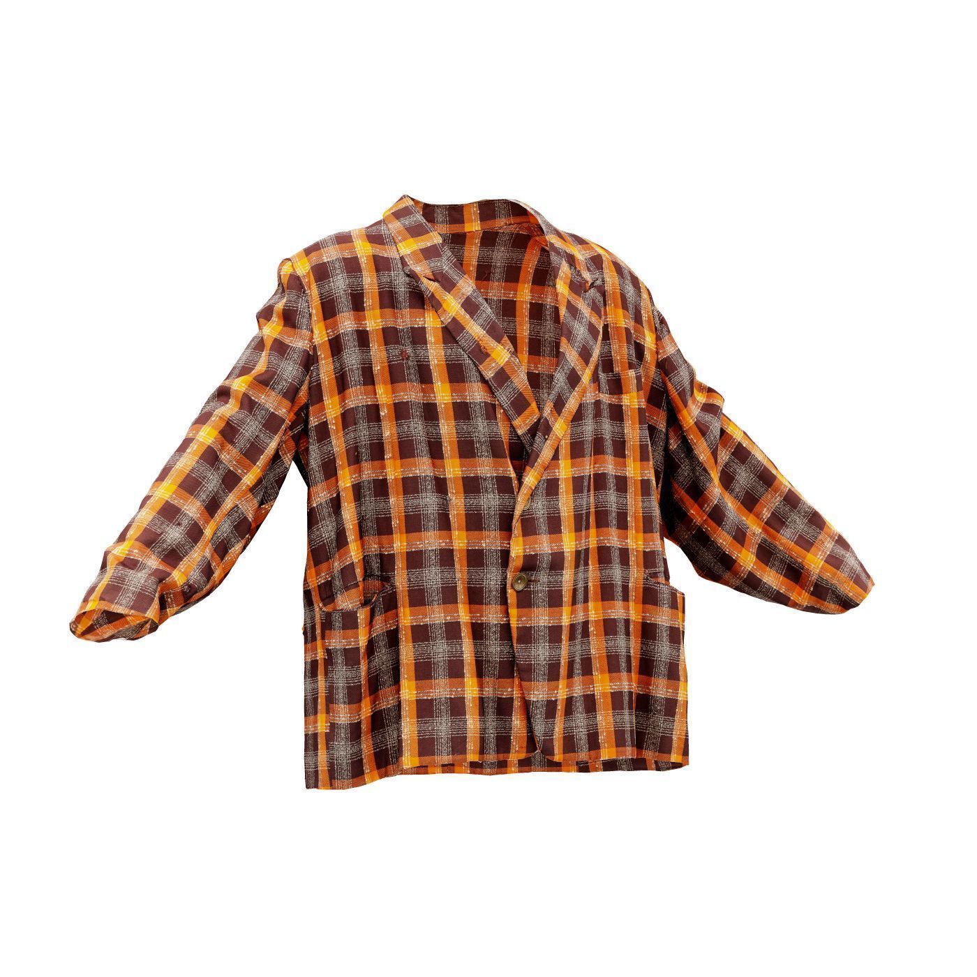 Suit D Vest Low-poly 3D model_3