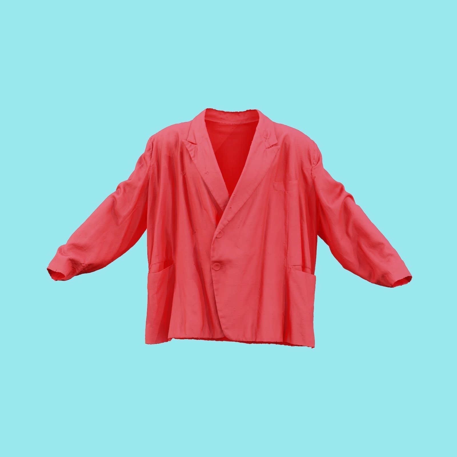 Suit D Vest Low-poly 3D model_18