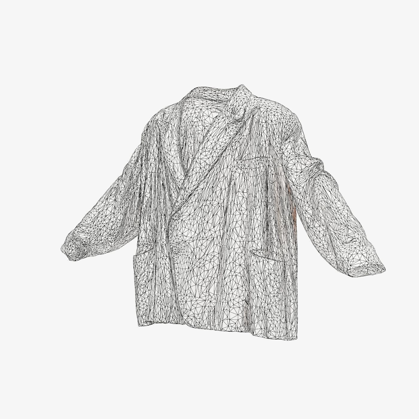 Suit D Vest Low-poly 3D model_14