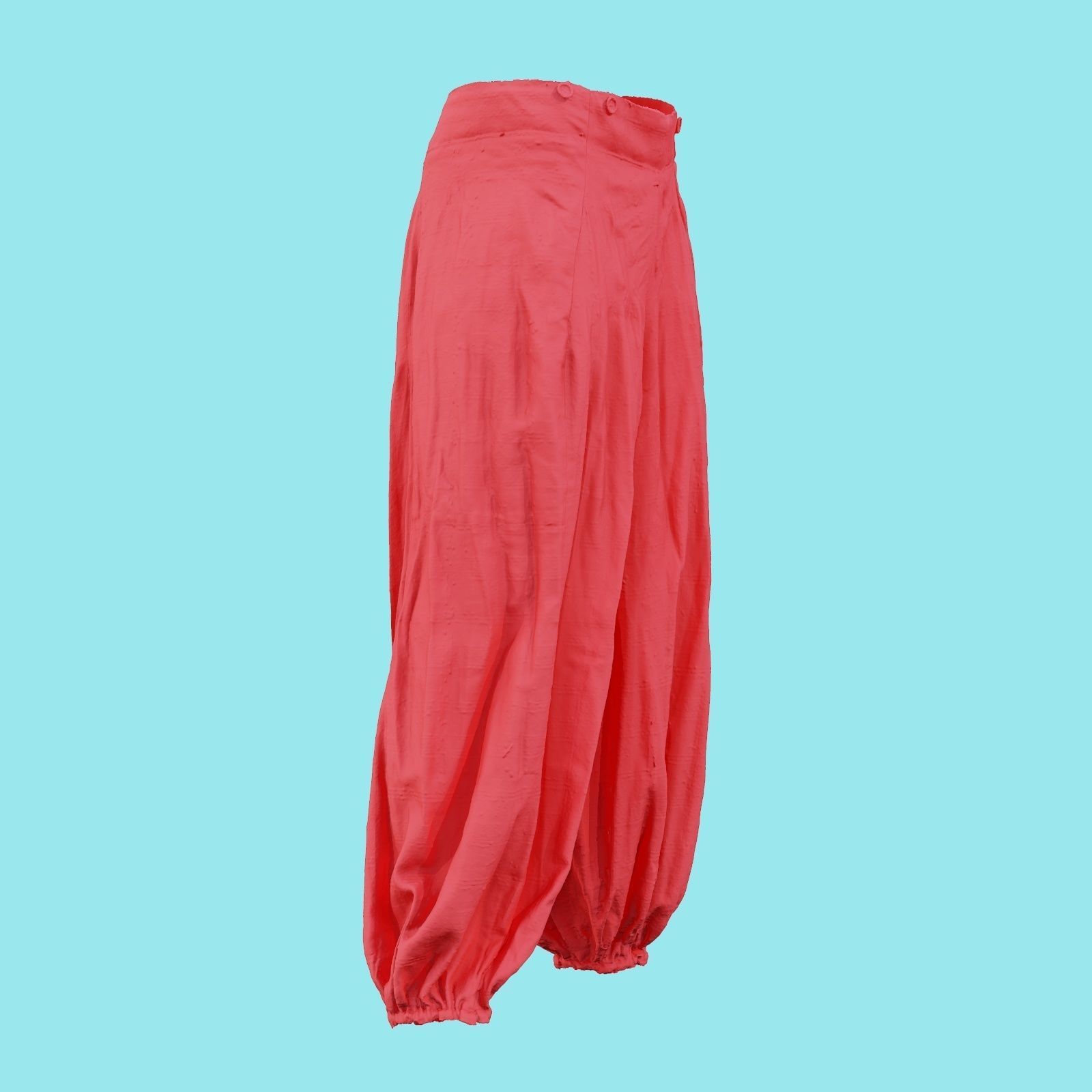 Suit D Trousers Low-poly 3D model_19