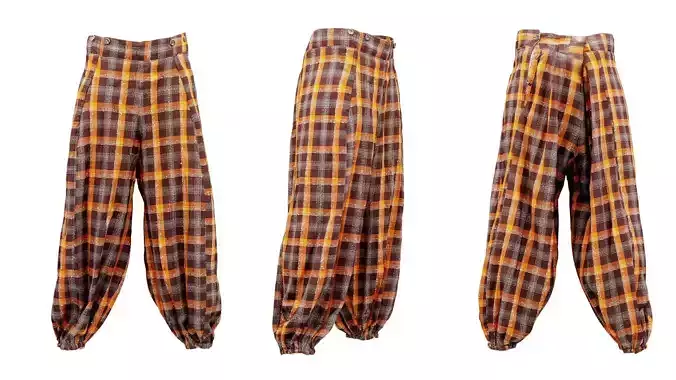 Suit D Trousers Low-poly 3D model