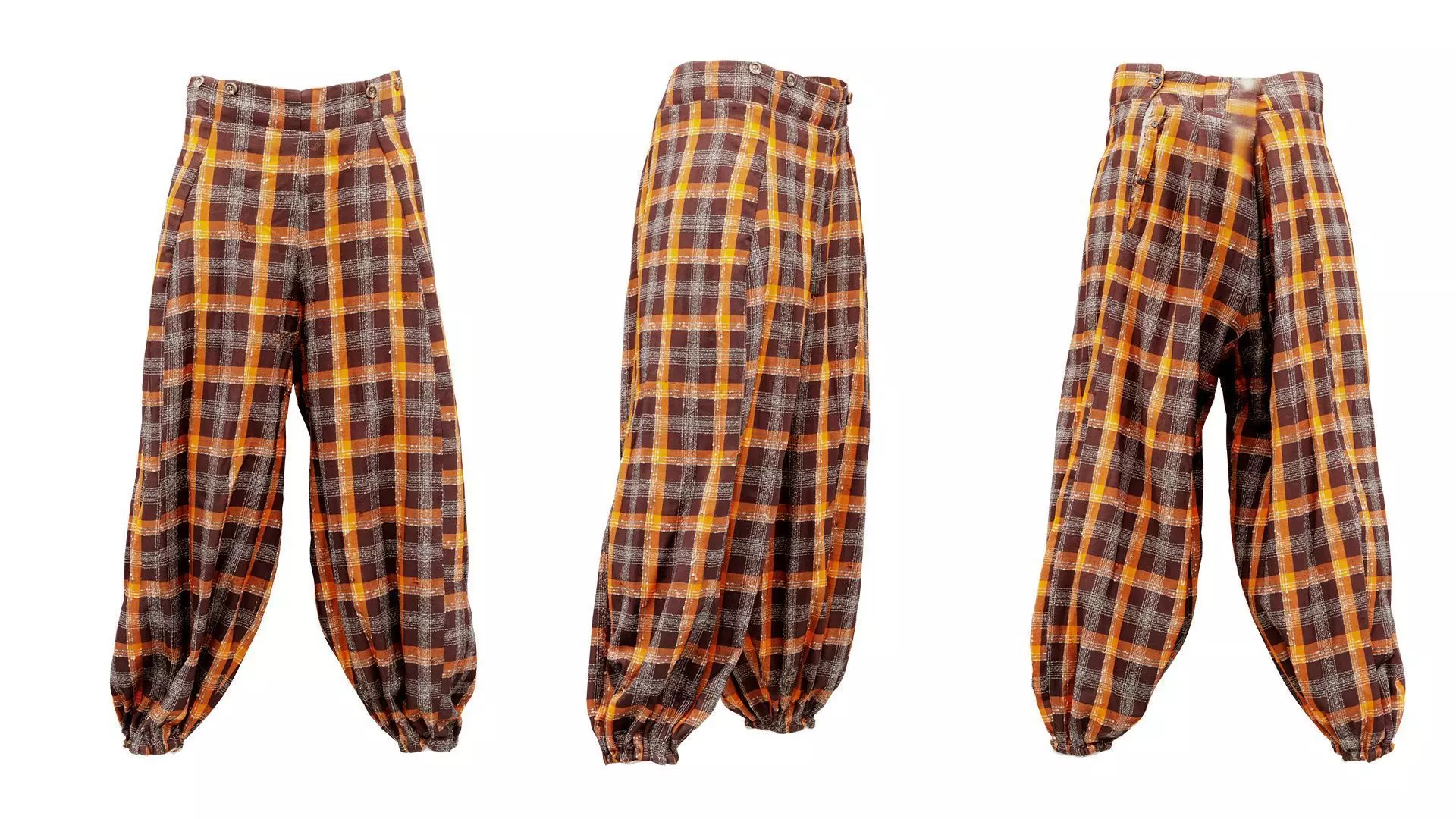 Suit D Trousers Low-poly 3D model_0