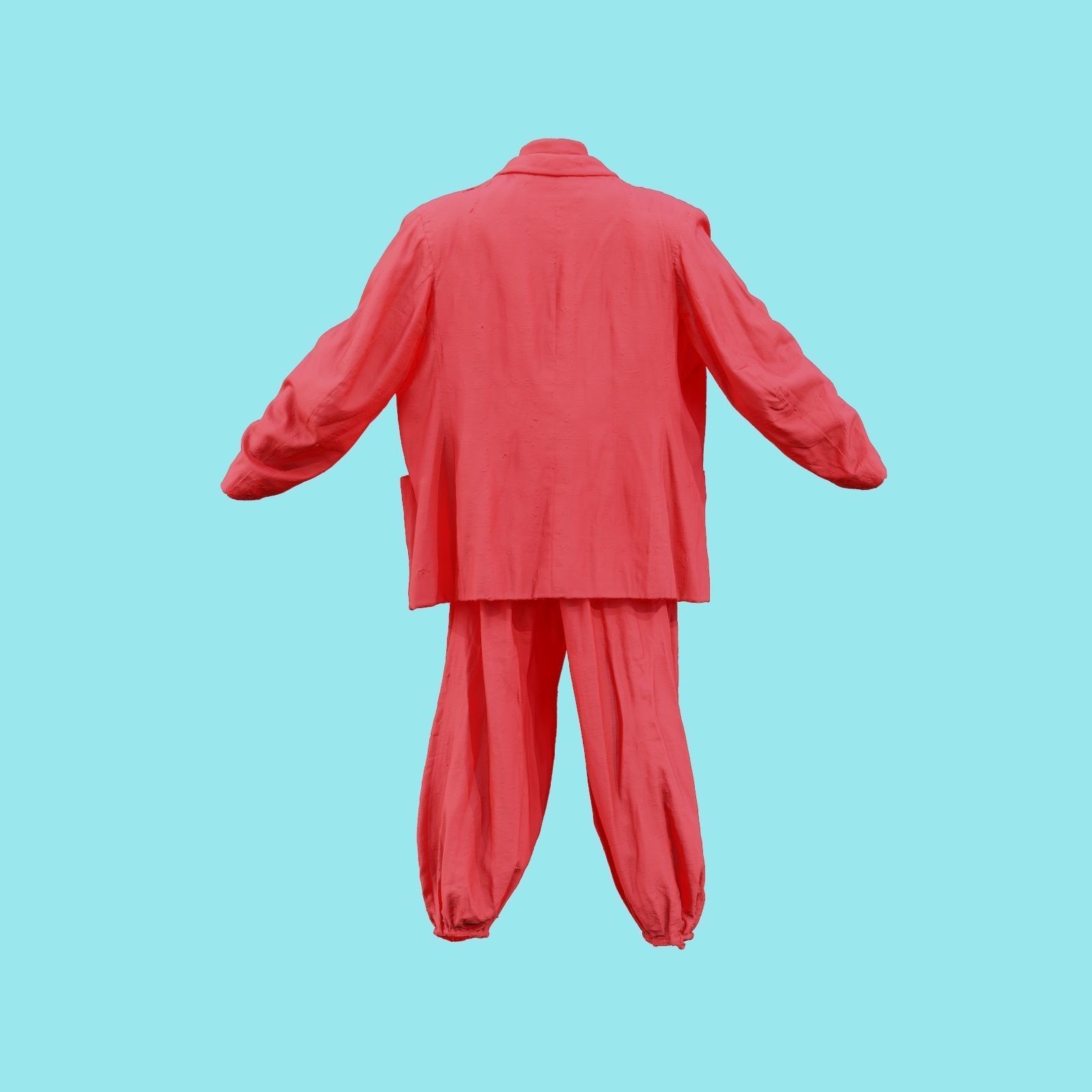 Suit D Full Closed Low-poly 3D model_21