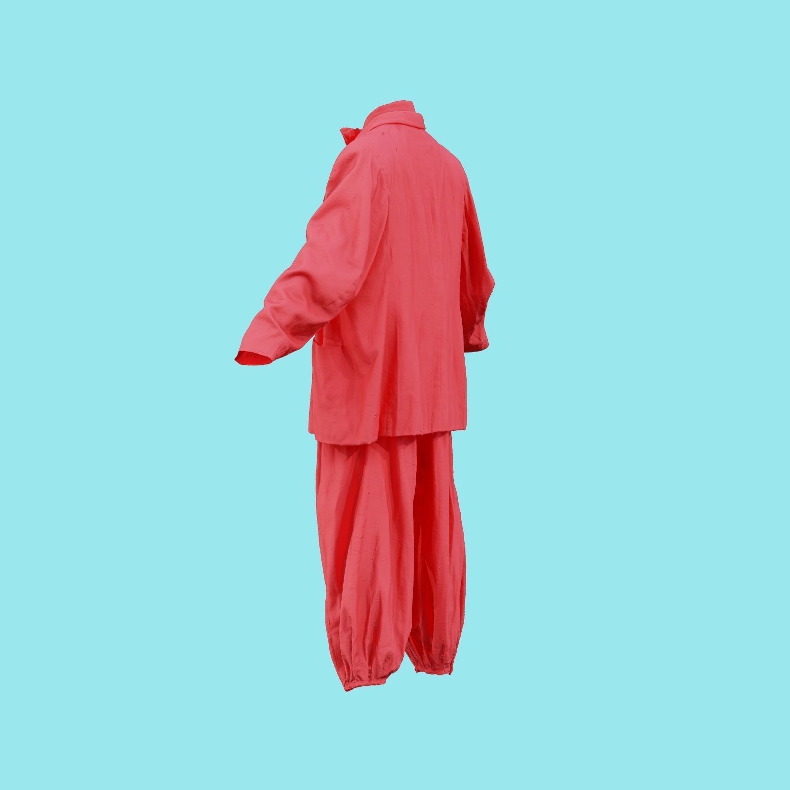 Suit D Full Closed Low-poly 3D model_22