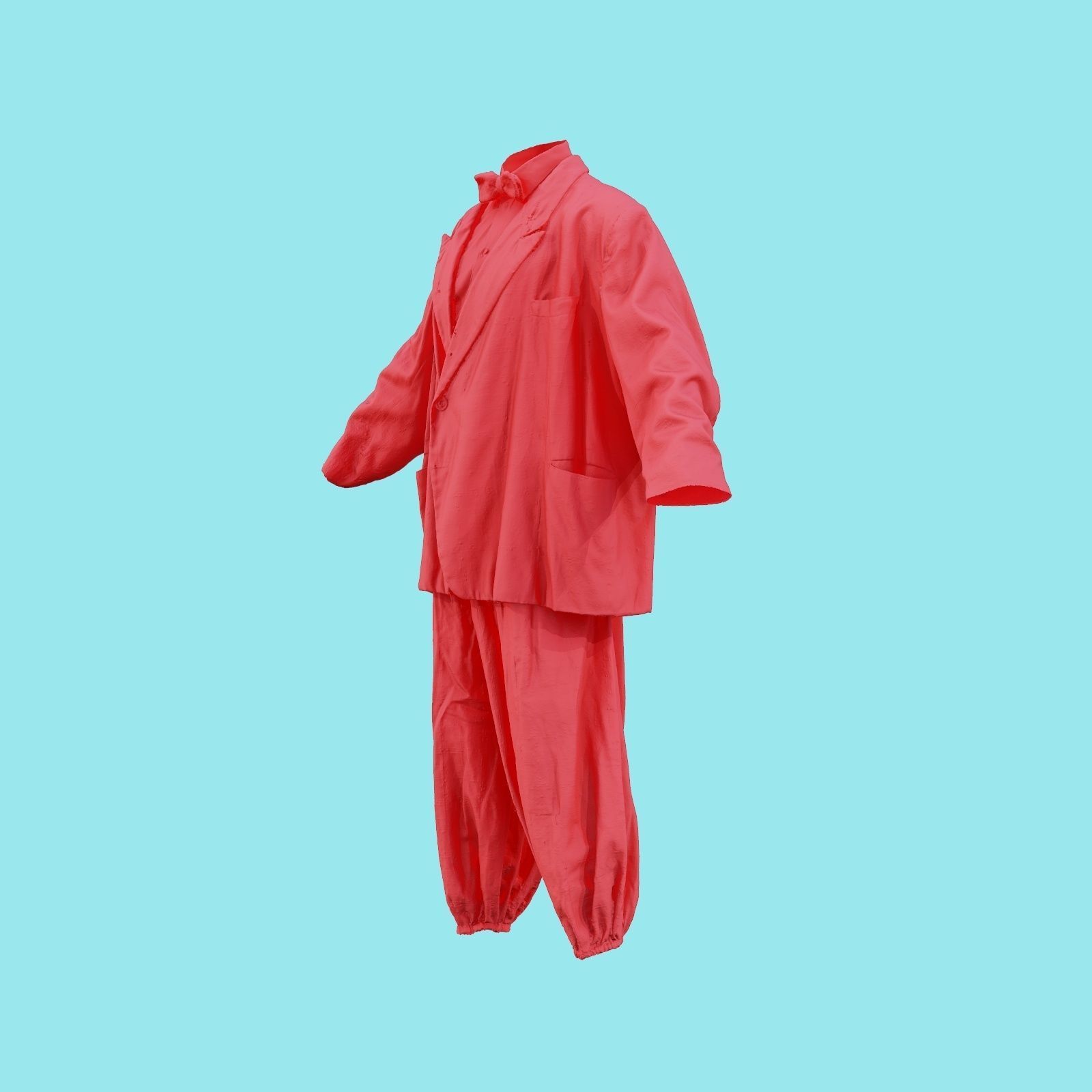 Suit D Full Closed Low-poly 3D model_23