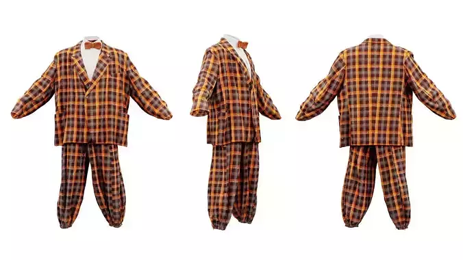 Suit D Full Closed Low-poly 3D model