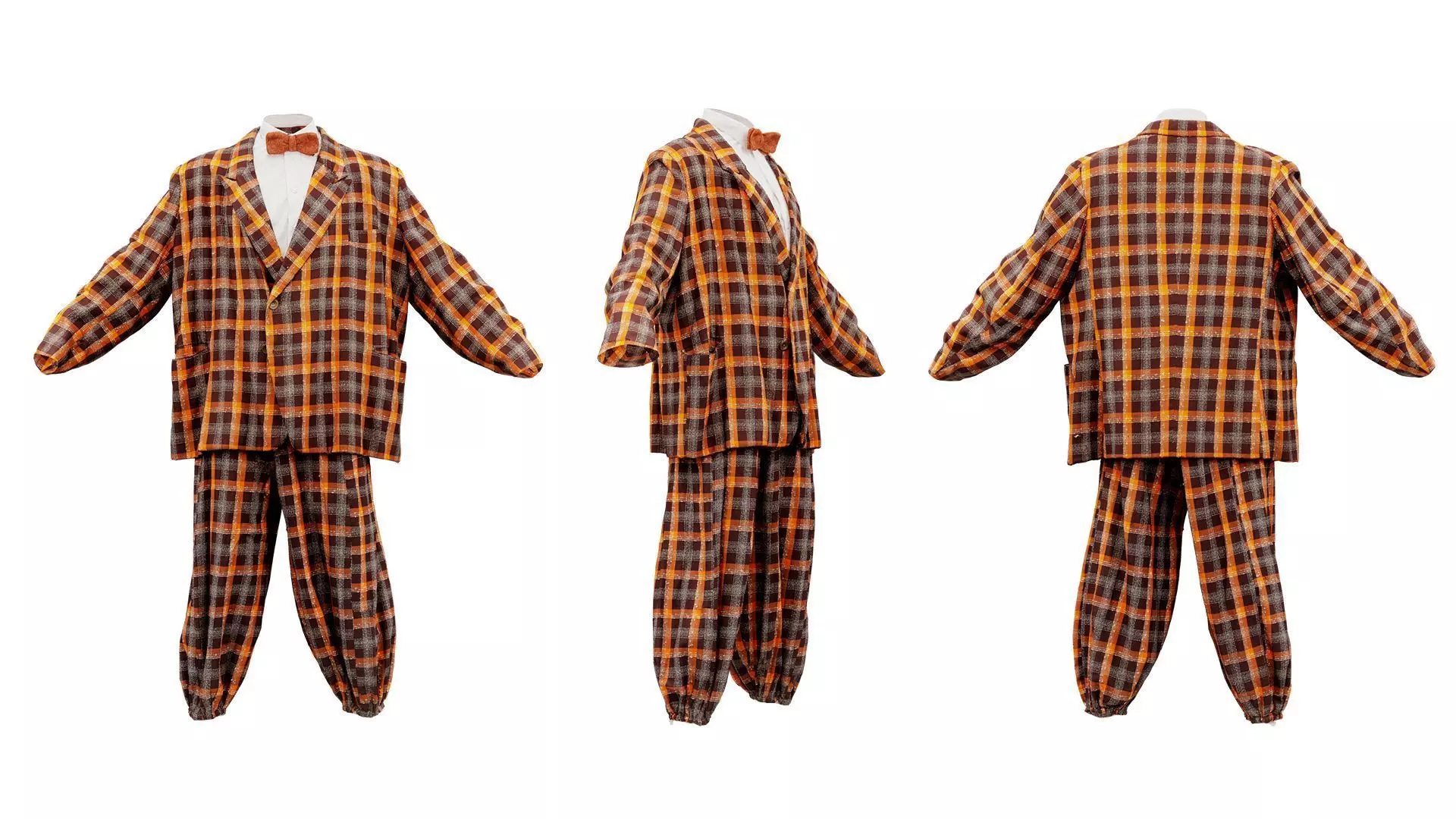 Suit D Full Closed Low-poly 3D model_0