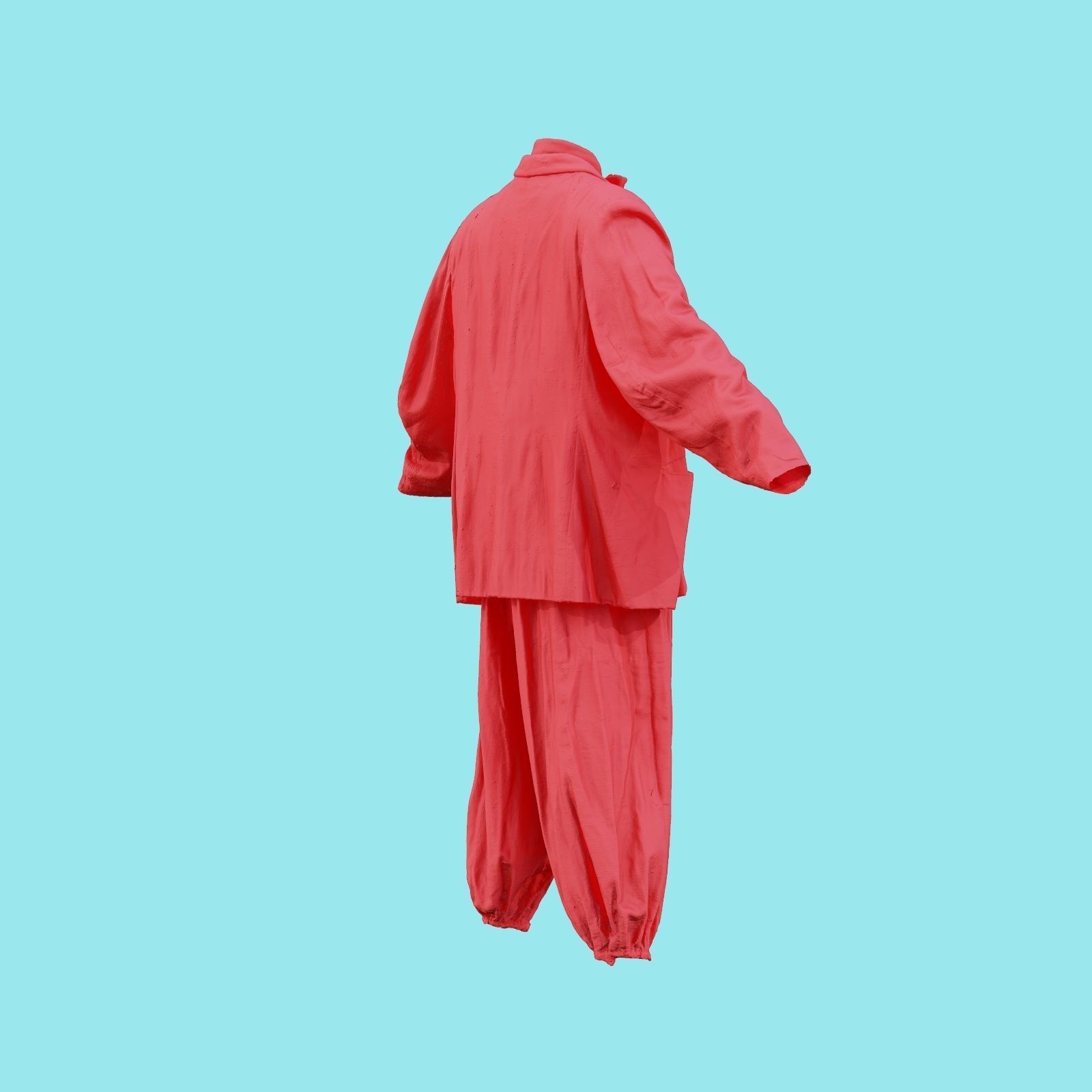 Suit D Full Closed Low-poly 3D model_20