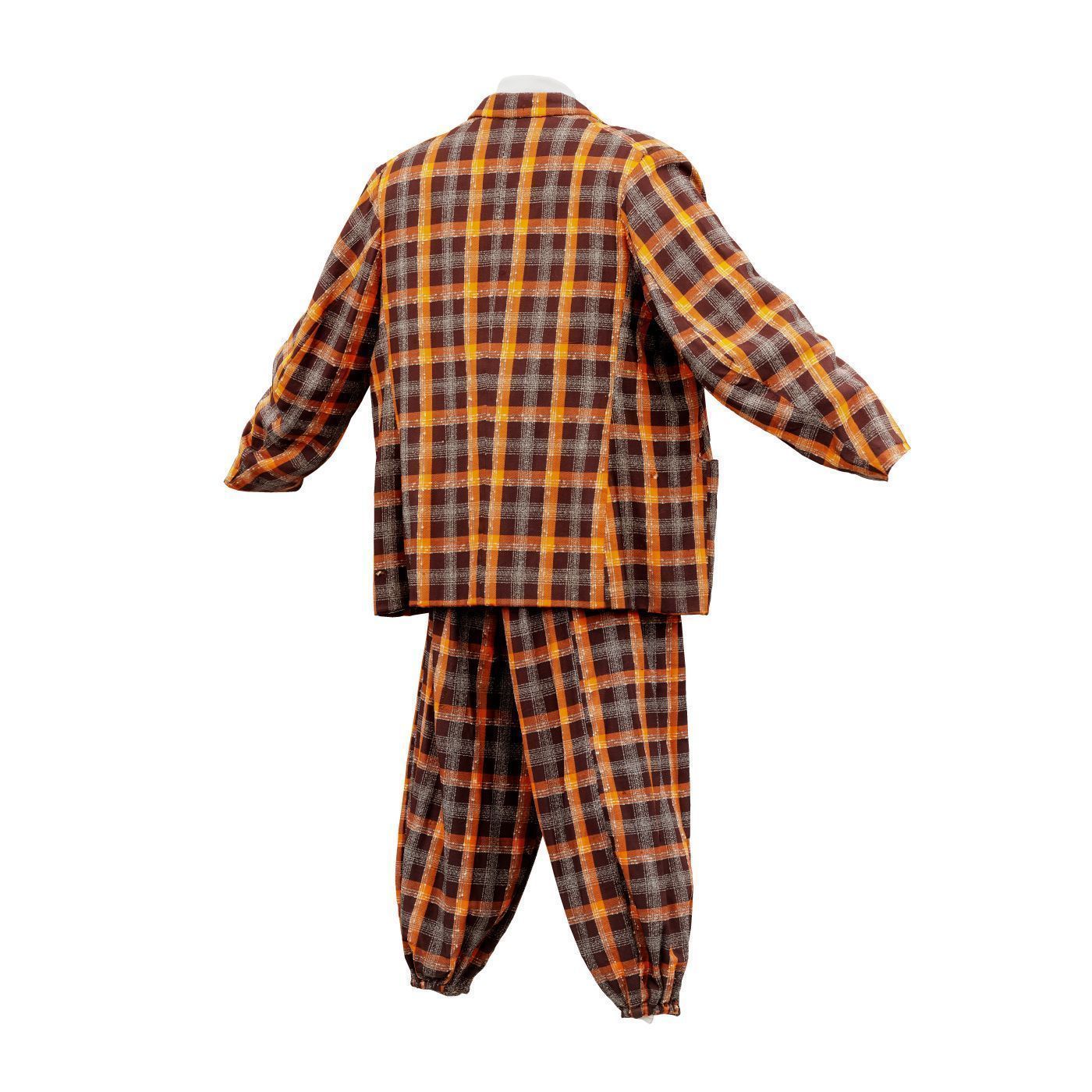 Suit D Full Closed Low-poly 3D model_7