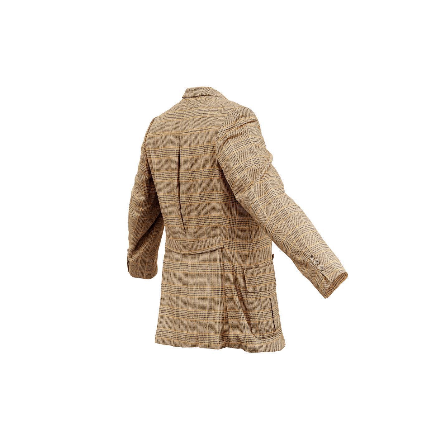 Suit C Vest Open Low-poly 3D model_6