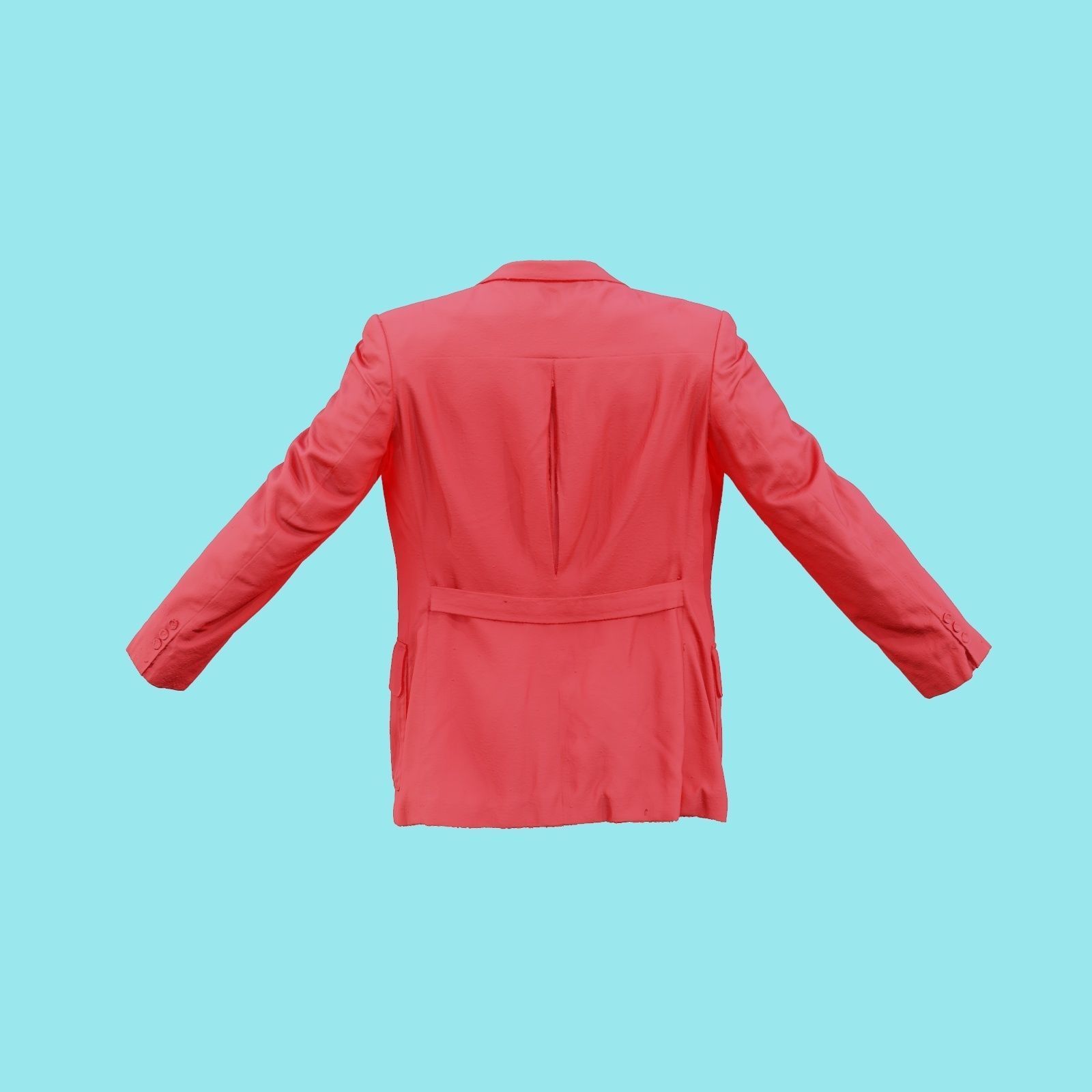 Suit C Vest Open Low-poly 3D model_21