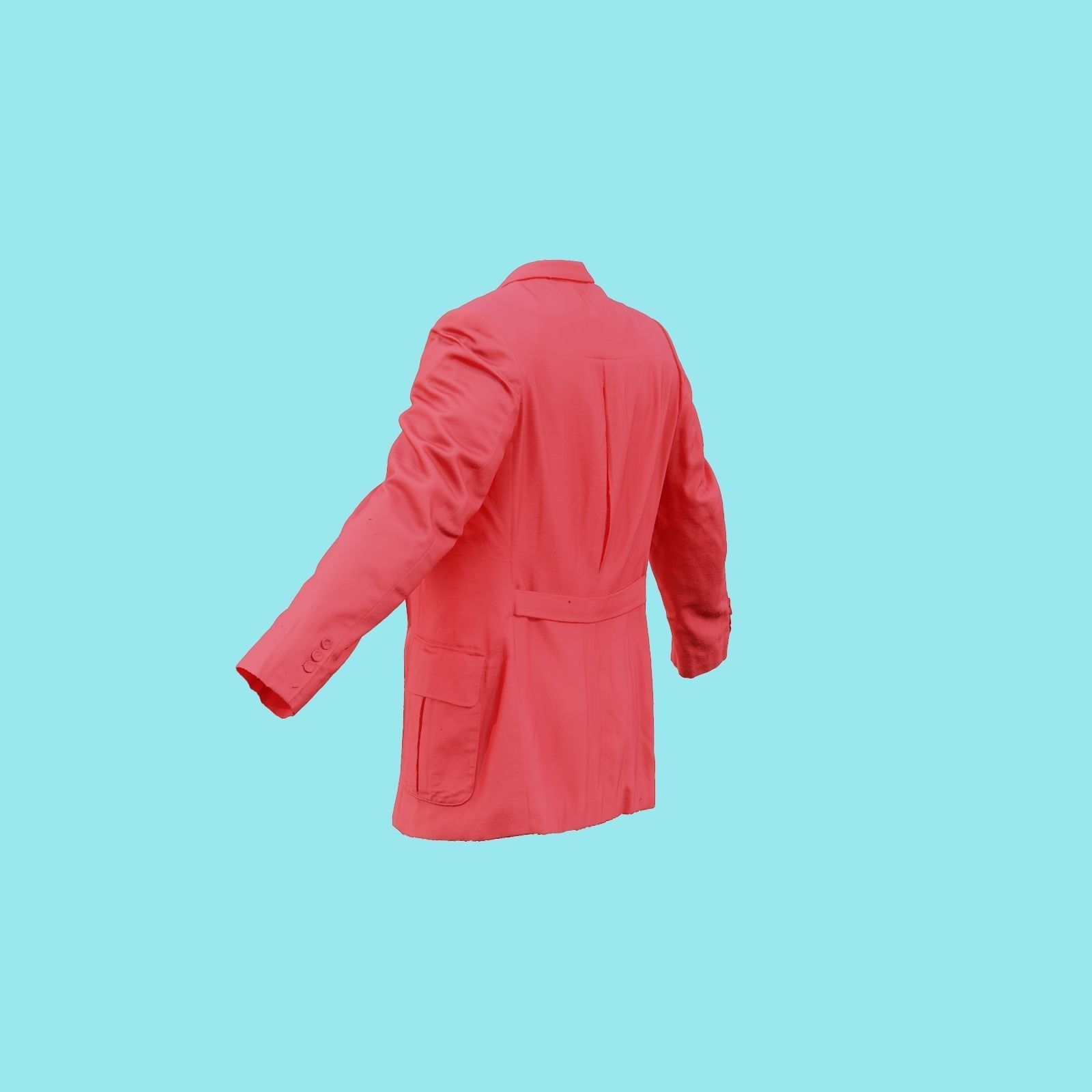 Suit C Vest Open Low-poly 3D model_22