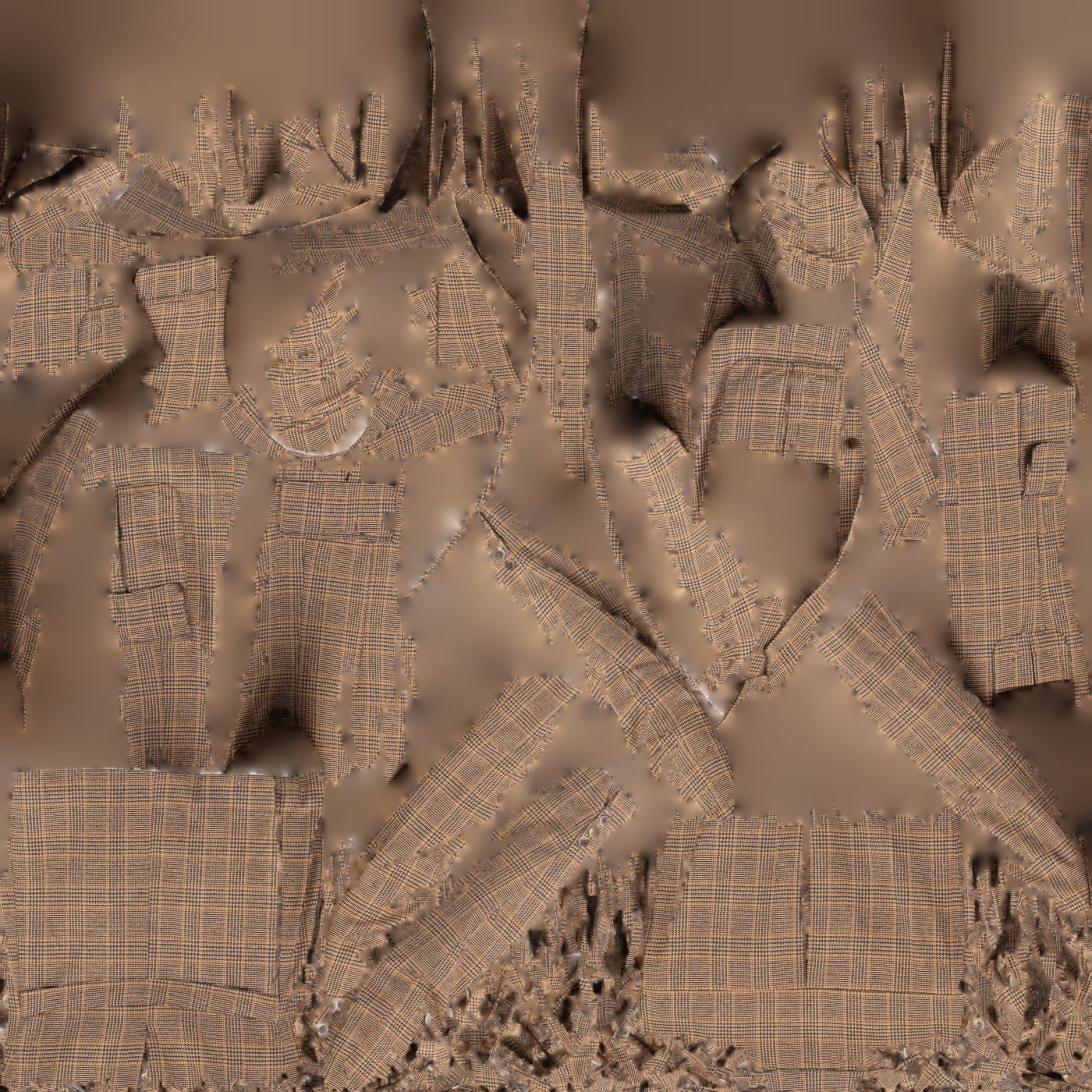 Suit C Vest Open Low-poly 3D model_16