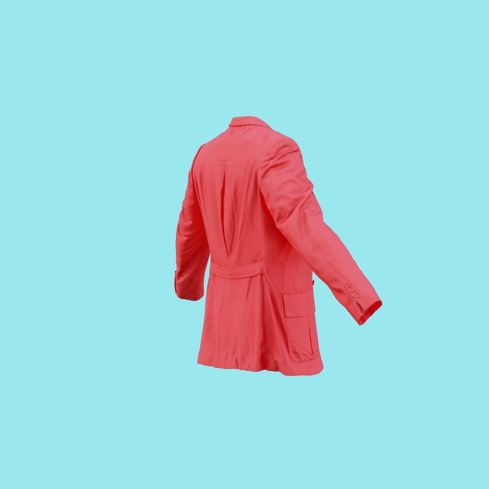 Suit C Vest Open Low-poly 3D model_20