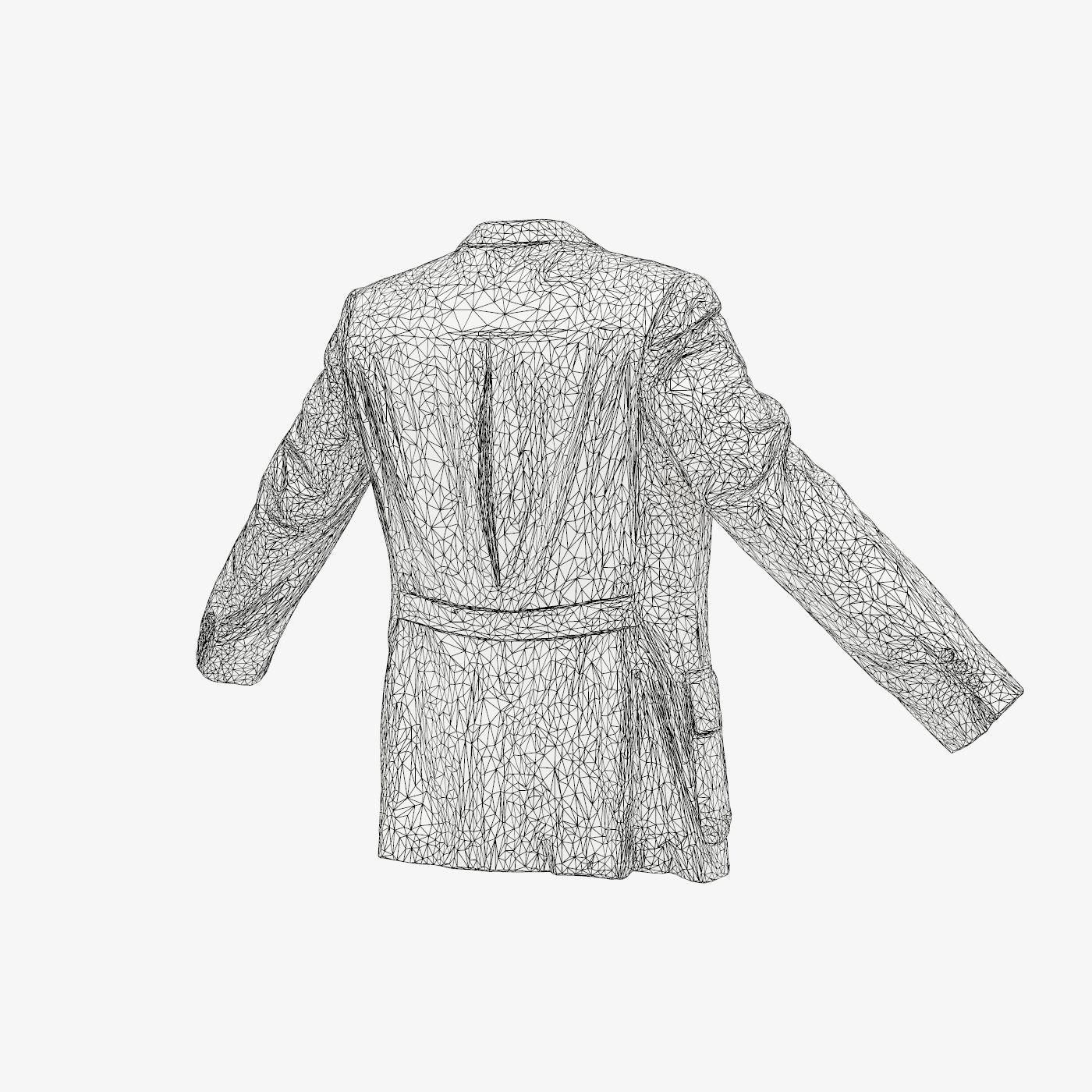 Suit C Vest Open Low-poly 3D model_15