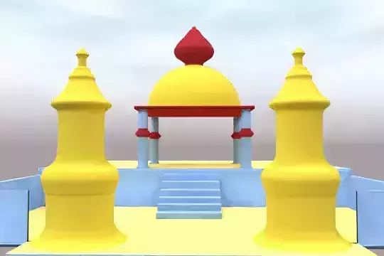 swarg indian temple with structure